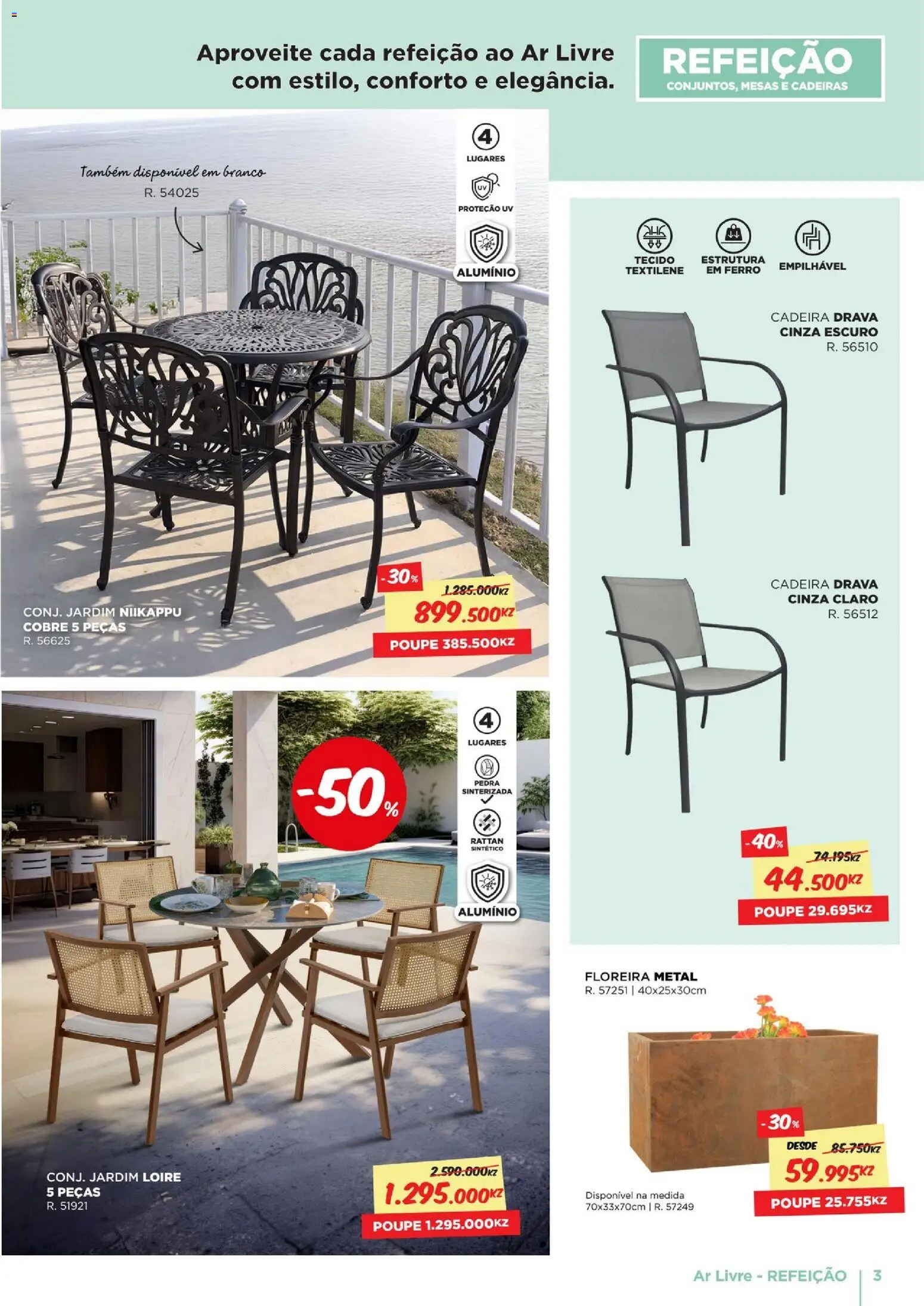 Espaço Casa - Folheto Ar Livre Angola │ válido de 15.11.2025 | Página: 3 | Produtos: Cadeiras, Ferro, Cadeira