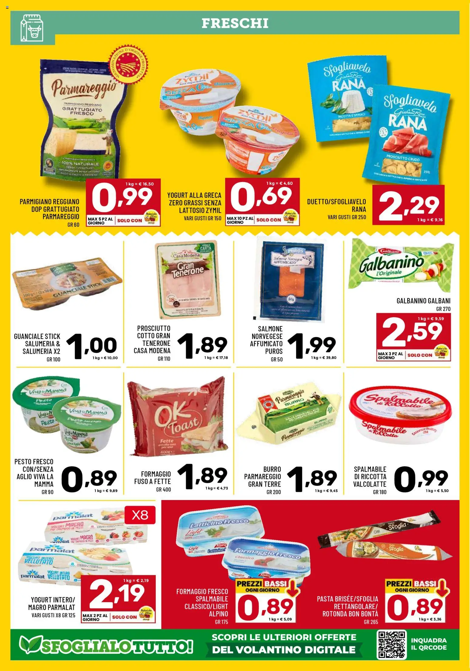 Volantino Il Centesimo del 14.11.2025 | Pagina: 6 | Prodotti: Pasta, Spinaci, Pesto, Guanciale