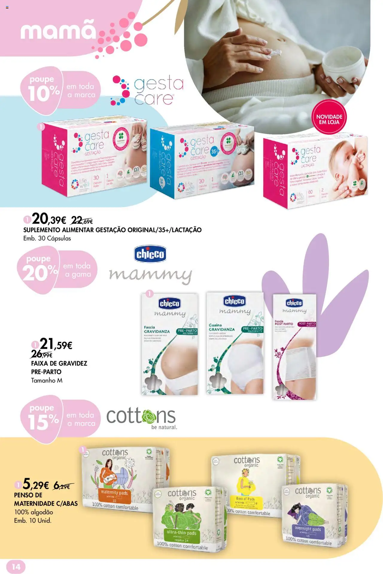 Pingo Doce - Bem Estar Regresso à Rotina Lojas │ válido de 26.08.2025 | Página: 14 | Produtos: Ômega 3, Algodão