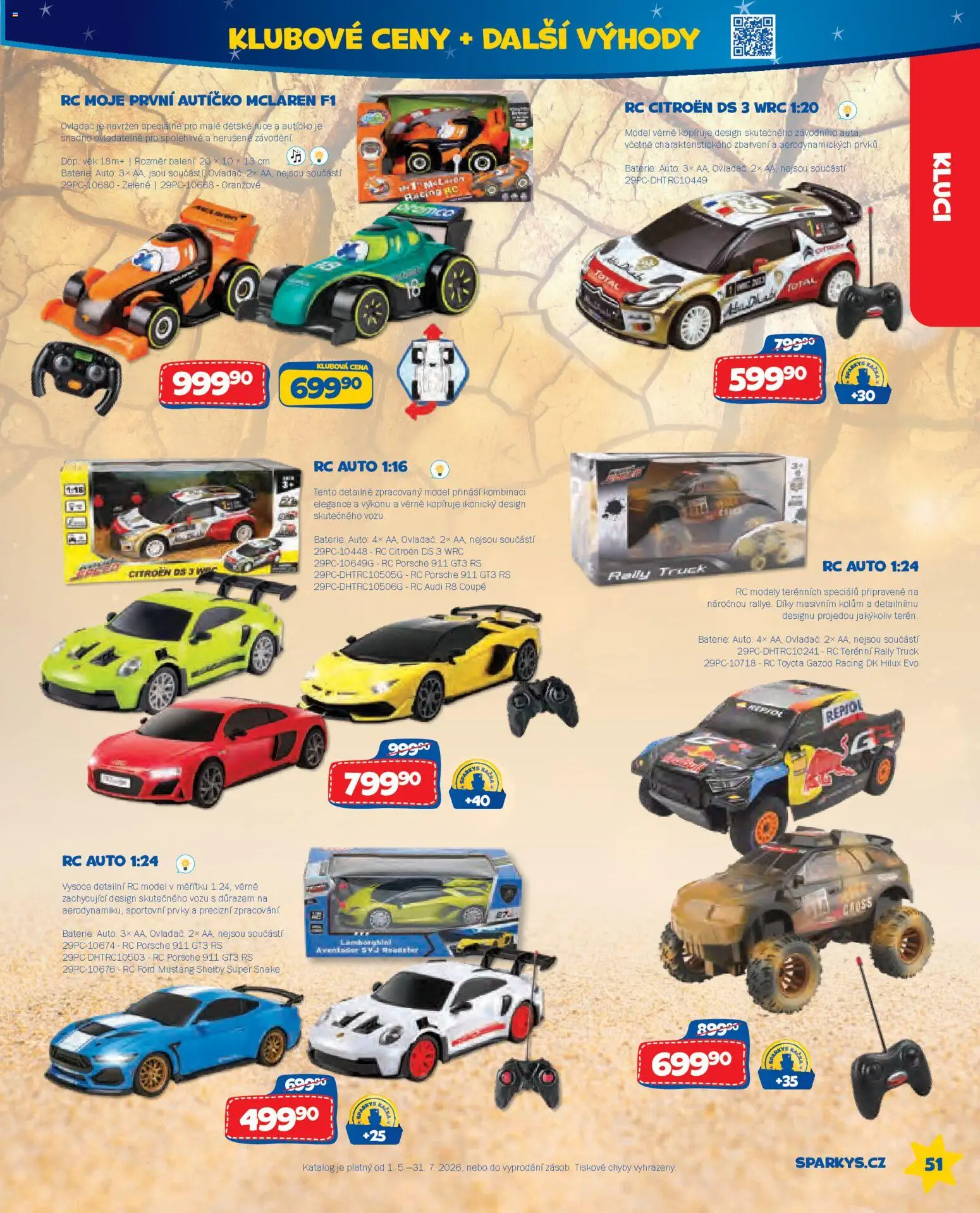 Sparkys katalog Léto 2026 od 01.05.2026 | Strana: 51 | Produkty: Modely, Baterie
