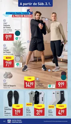 Pré-visualização Aldi folheto válido de 29.12.2025 | Página: 26 | Produtos: Palmilhas, Camisola, Meias, Leggings