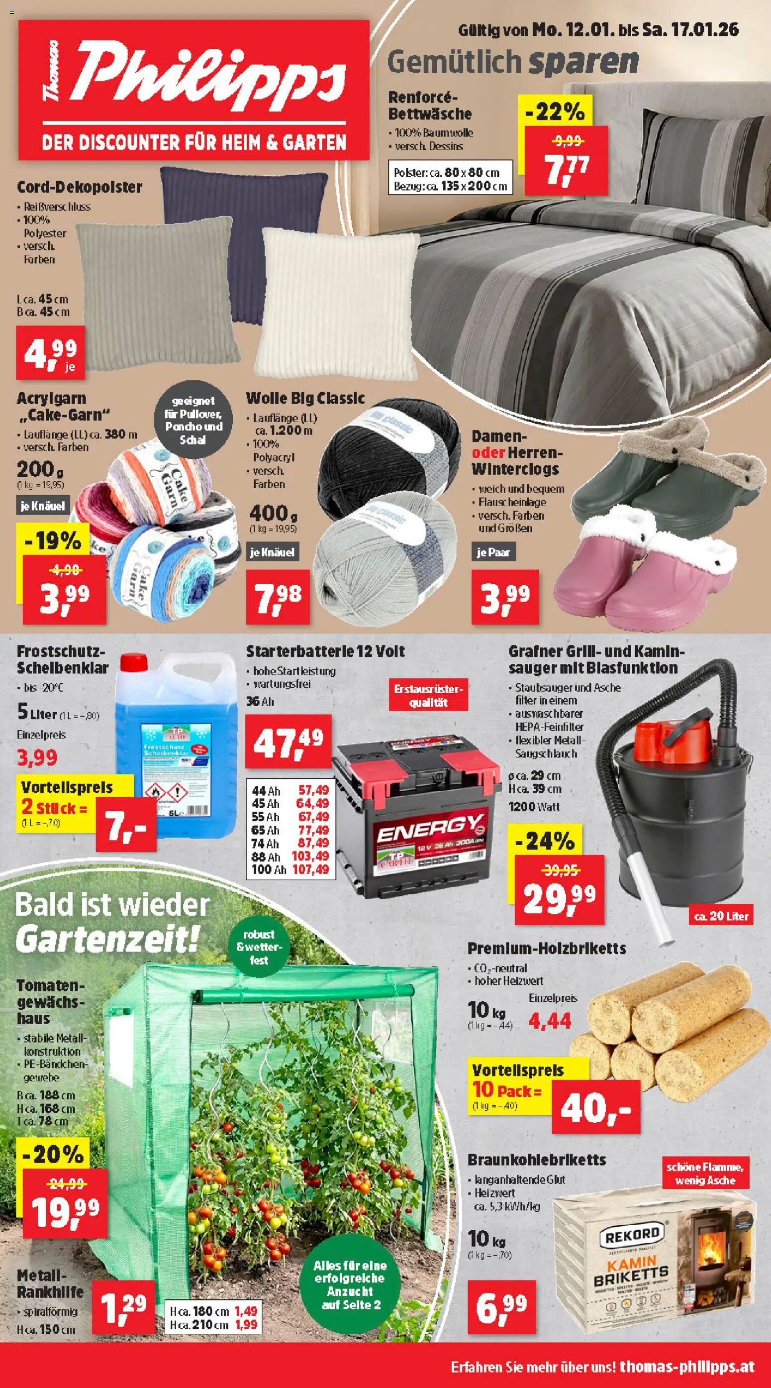 Thomas Philipps Flugblatt gültig ab 12.01.2026 | Seite: 1 | Produkte: Schal, Grill, Staubsauger, Tomaten