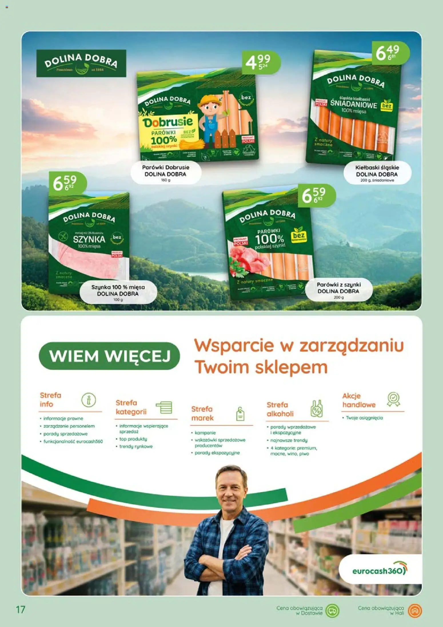 Eurocash gazetka - Katalog Wędlin od 02.04.2026 | Strona: 17 | Produkty: Top, Parówki z szynki, Parówki, Szynka