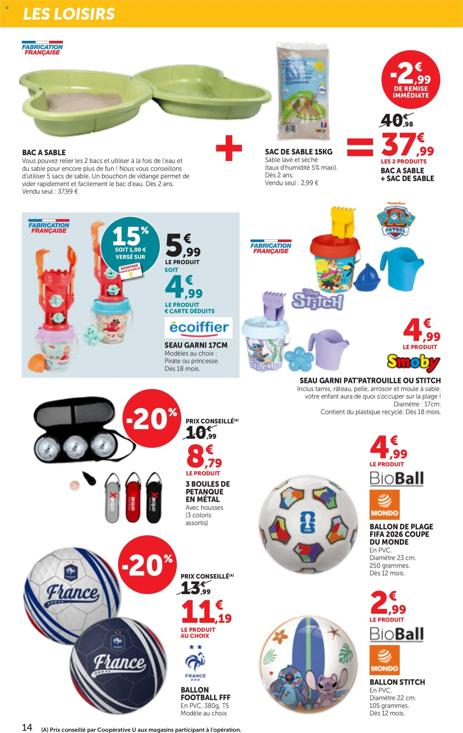 {H1} | Page: 14 | Produits: Sac, Bac à sable, Arrosoir