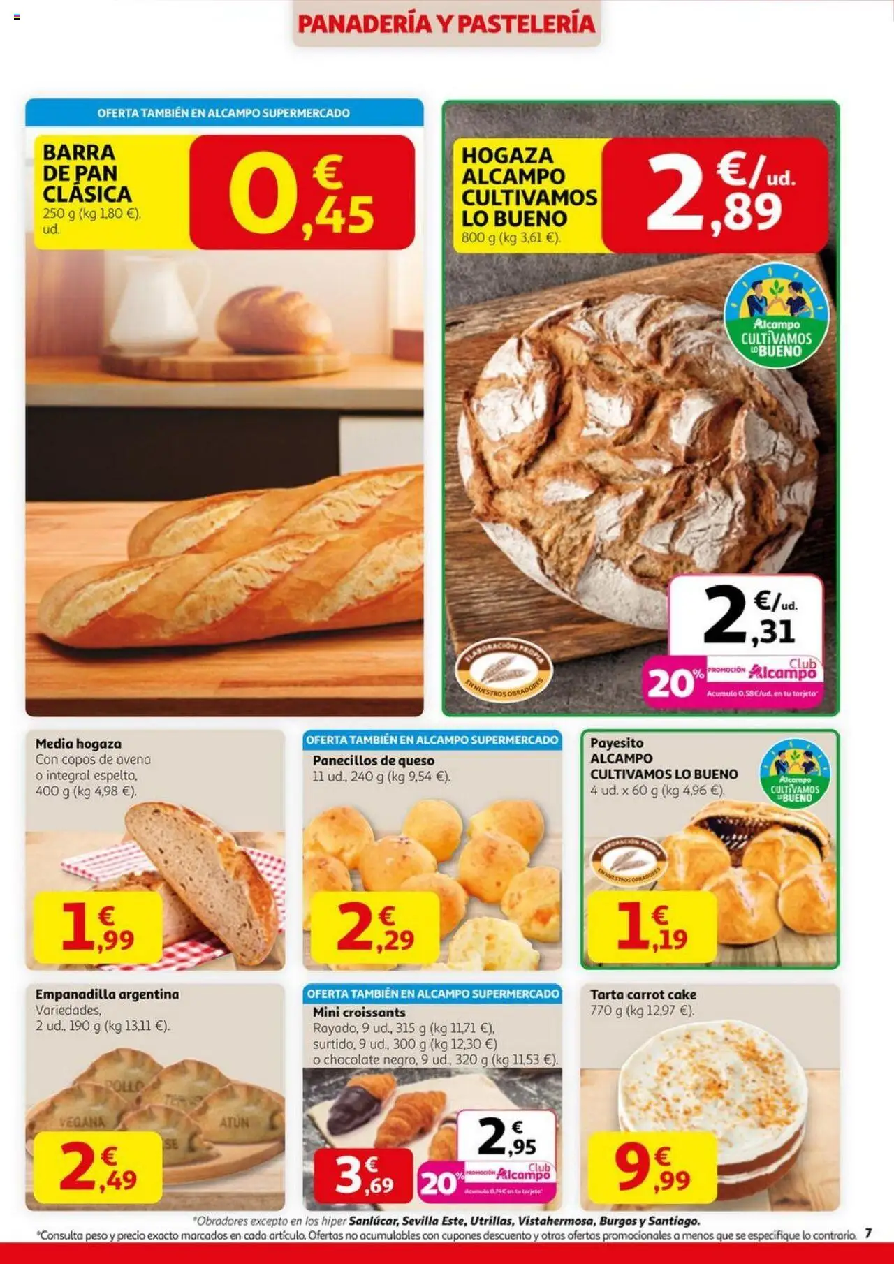 Alcampo - HG Madrid Unificado │ válido desde el 11.09.2025 | Página: 7 | Productos: Pan, Chocolate, Copos, Peso