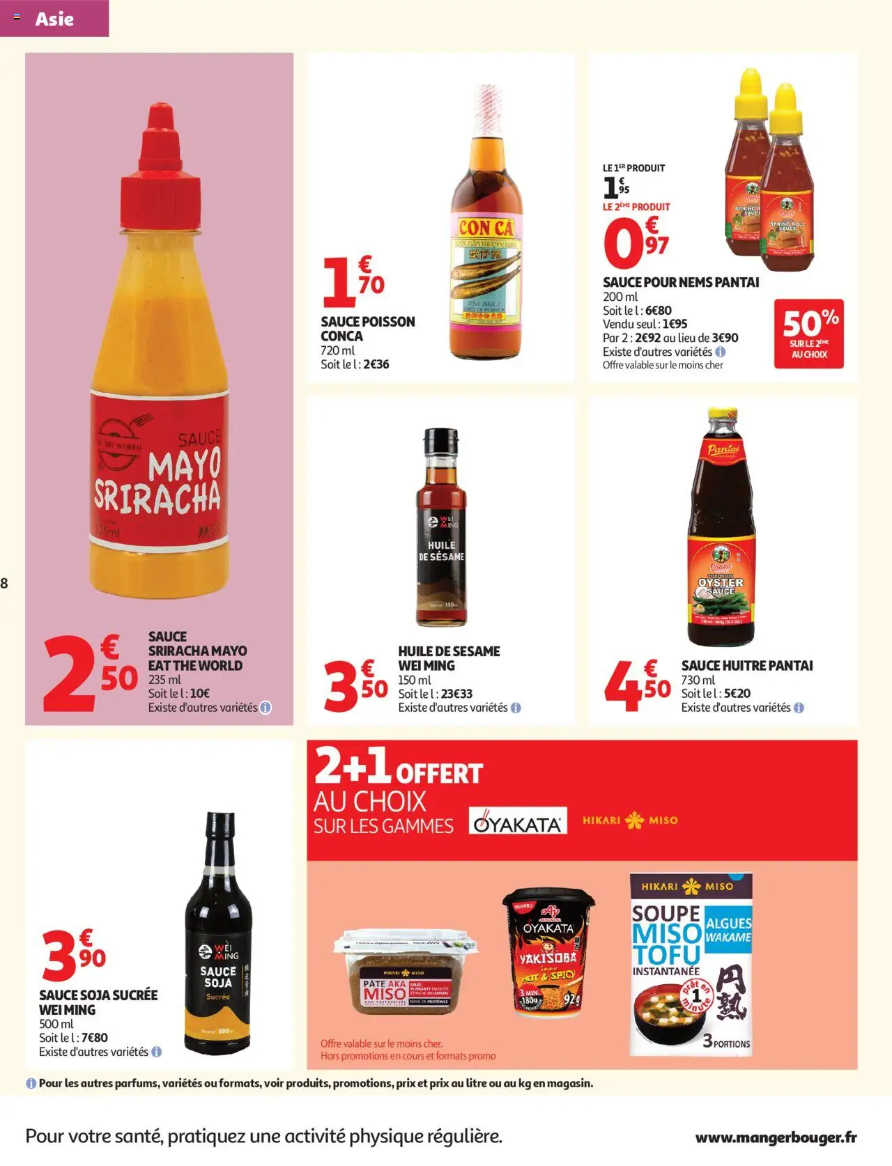  | Page: 8 | Produits: Soupe, Sauce soja sucrée, Algues, Poisson