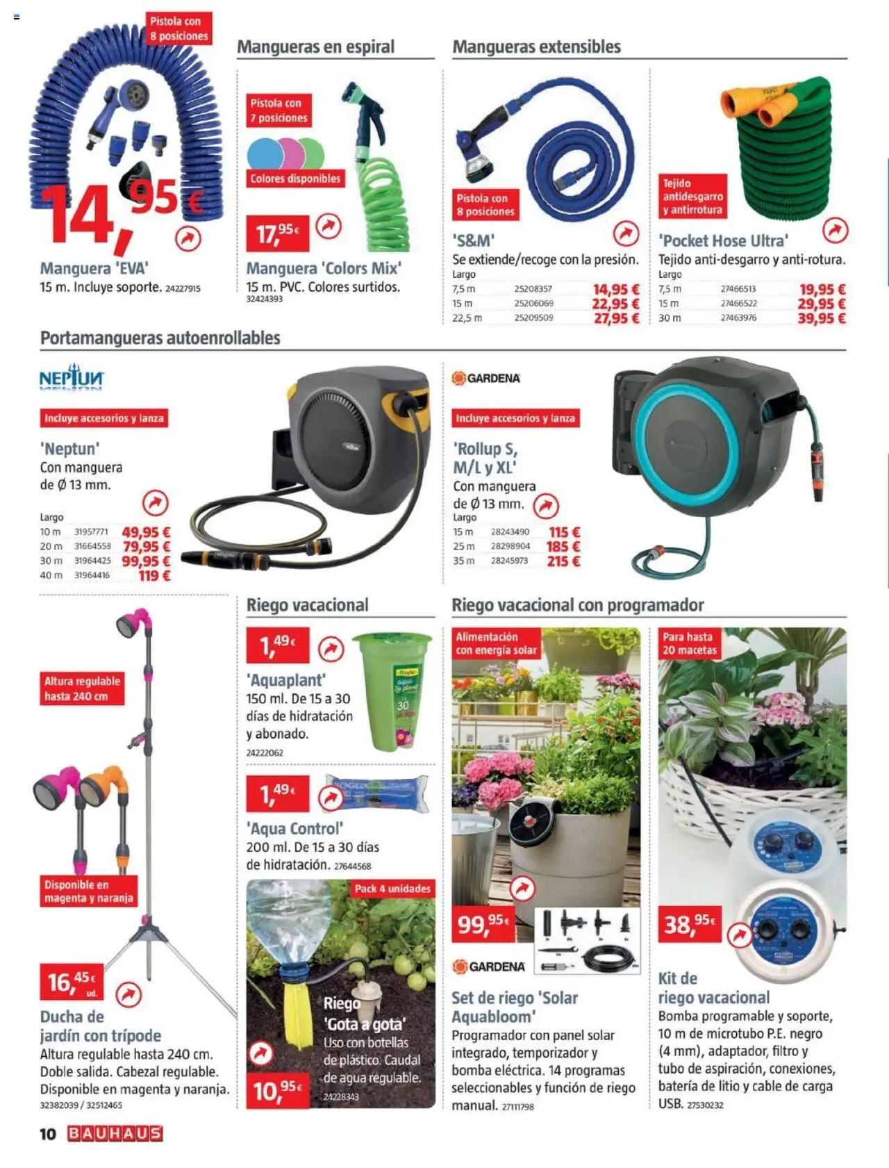 Bauhaus folleto │ válido desde el 26.06.2025 | Página: 10 | Productos: Manguera, Cable, Batería, Ducha