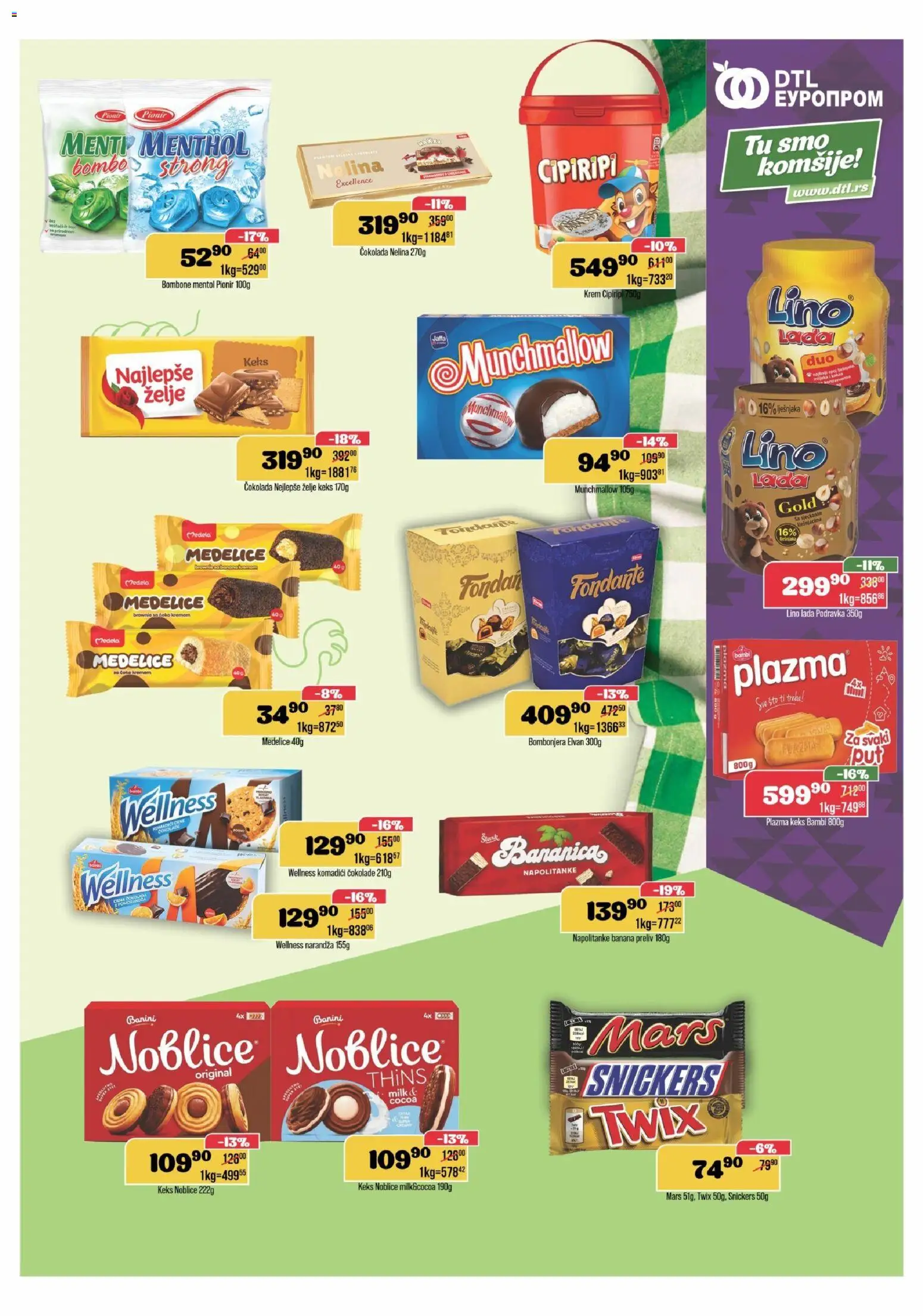 Europrom katalog - važi od 14.01.2026 | Strana: 7 | Proizvode: Bombone, Sto, Podravka, Napolitanke