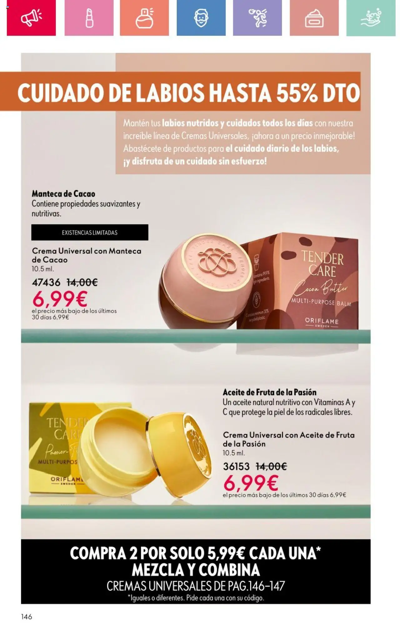 Oriflame - Catálogo Campaña 12 │ válido desde el 24.08.2025 | Página: 146 | Productos: Manteca, Aceite, Crema, Φρυγανιές σικάλεως