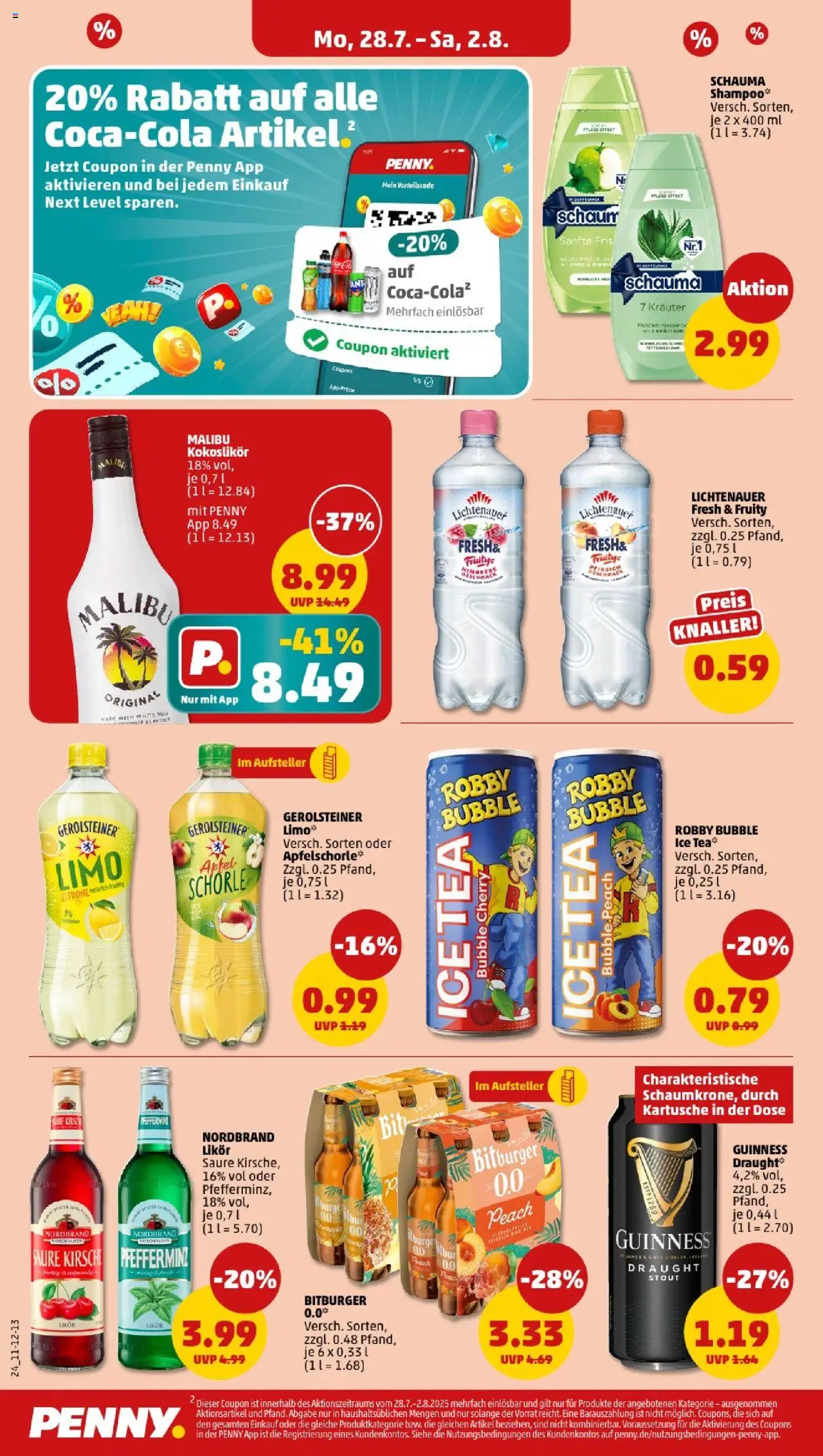 Penny - Mecklenburg-Vorpommern - gültig ab dem 28.07.2025 | Seite: 24 | Produkte: Schauma shampoo, Shampoo, Zitrone, Gerolsteiner