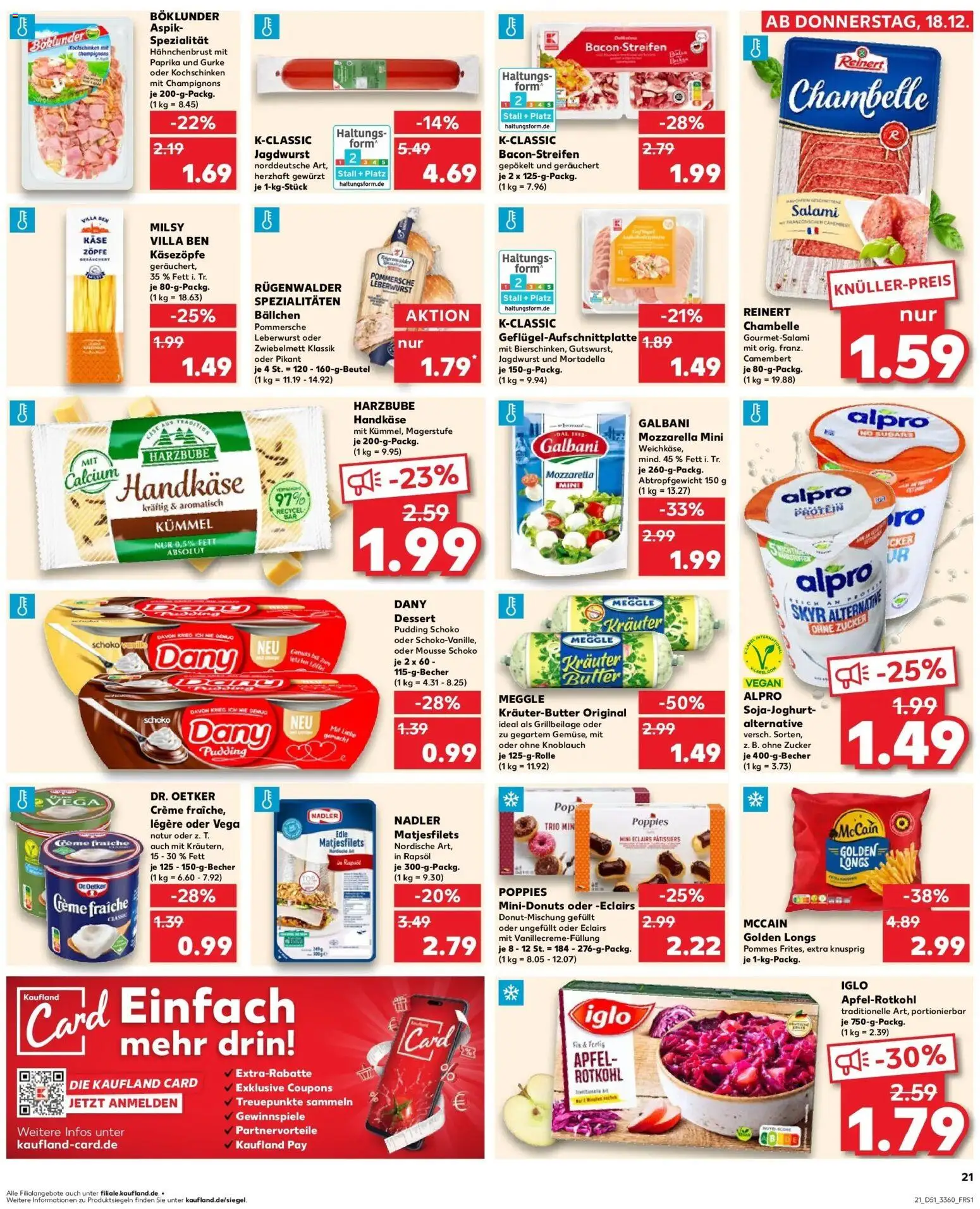 Kaufland prospekt Chemnitz	 – gültig ab 22.12.2025 | Seite: 21 | Produkte: Creme, Skyr, Zucker, Salami
