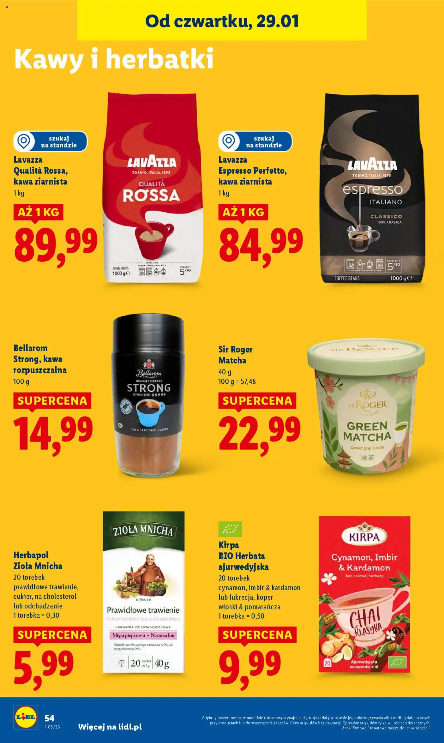 Lidl Gazetka od 29.01.2026 | Strona: 54 | Produkty: Imbir, Torebka, Kardamon, Kawa
