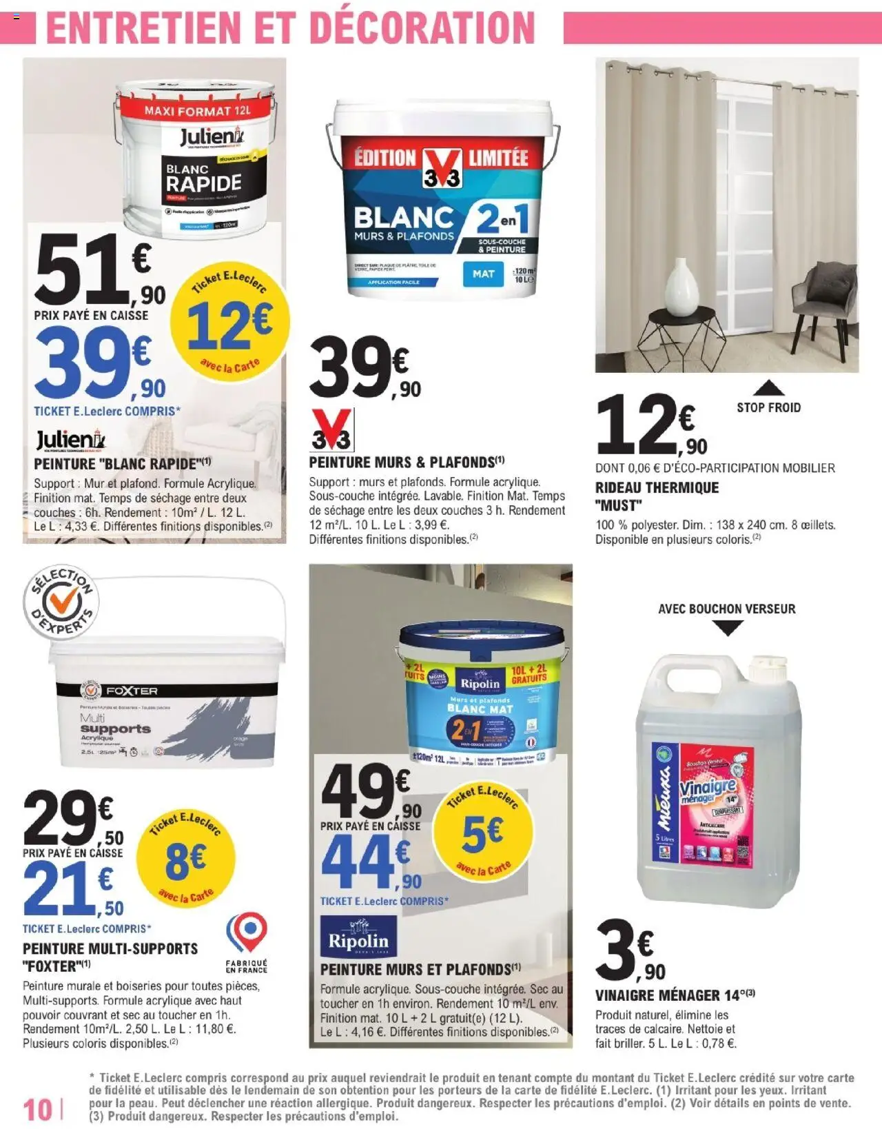 | Page: 10 | Produits: Couches, Rideau thermique, Vinaigre, Rideau