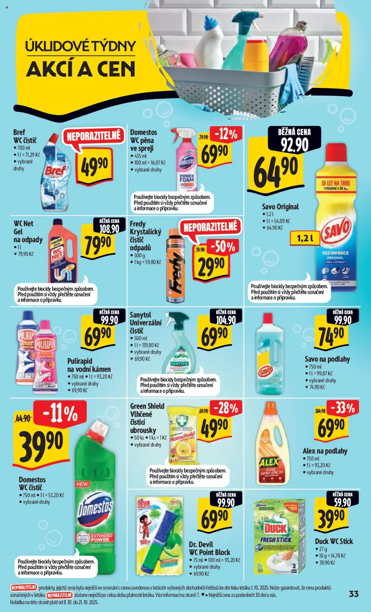 Albert leták - Hypermarket od 08.10.2025 | Strana: 42 | Produkty: Savo, Domestos, Wc, Sanytol