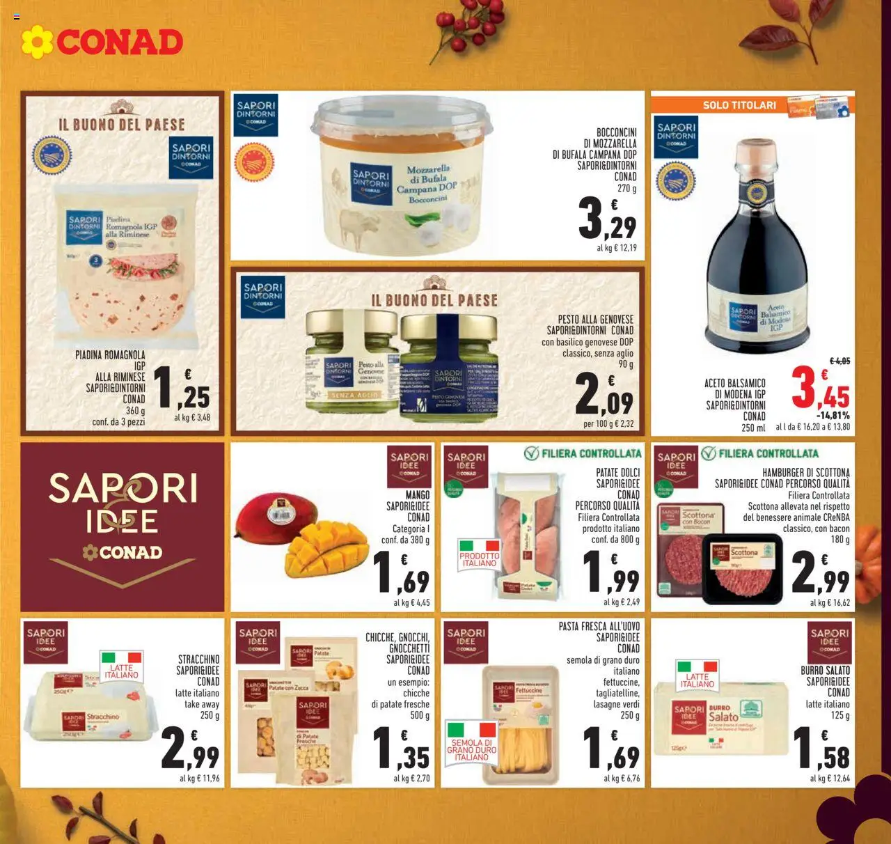 Volantino Conad del 10.09.2025 | Pagina: 11 | Prodotti: Mango, Pasta, Pesto, Basilico