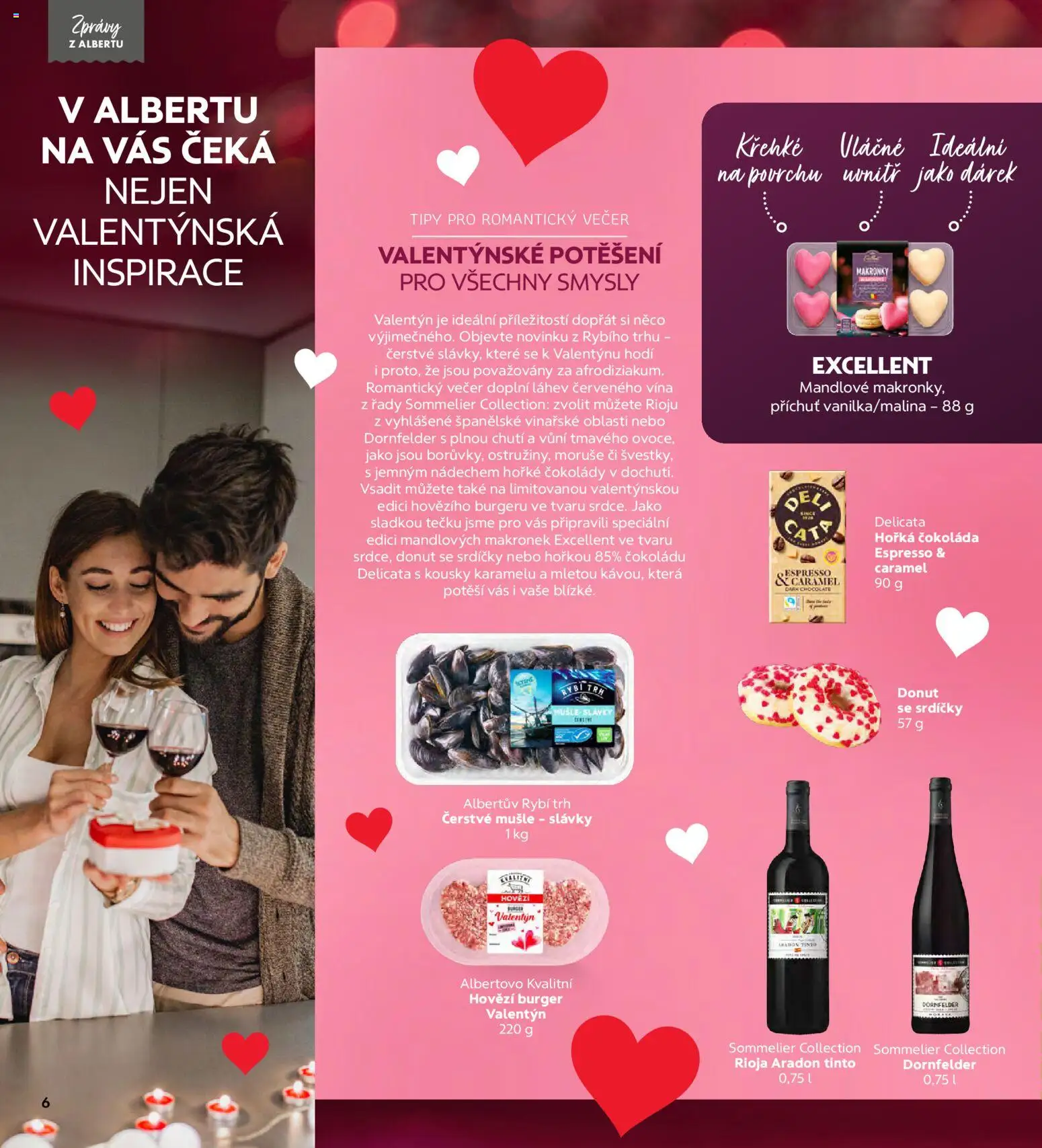 Albert magazín od 01.02.2026 | Strana: 6 | Produkty: Donut, Ovoce, Čokoláda, Láhev