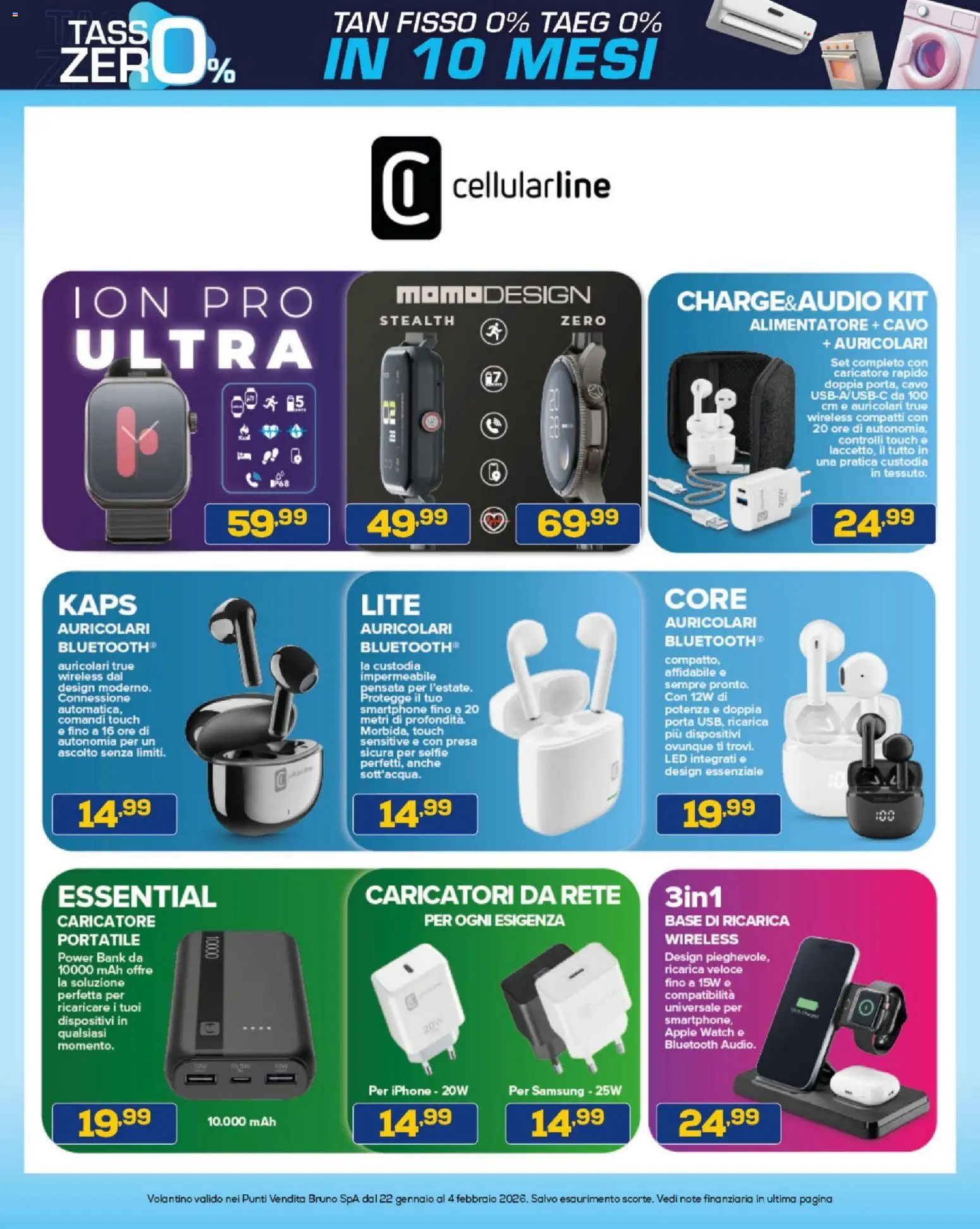 Volantino BRUNO del 22.01.2026 | Pagina: 33 | Prodotti: Smartphone, Apple Watch, Presa, Samsung