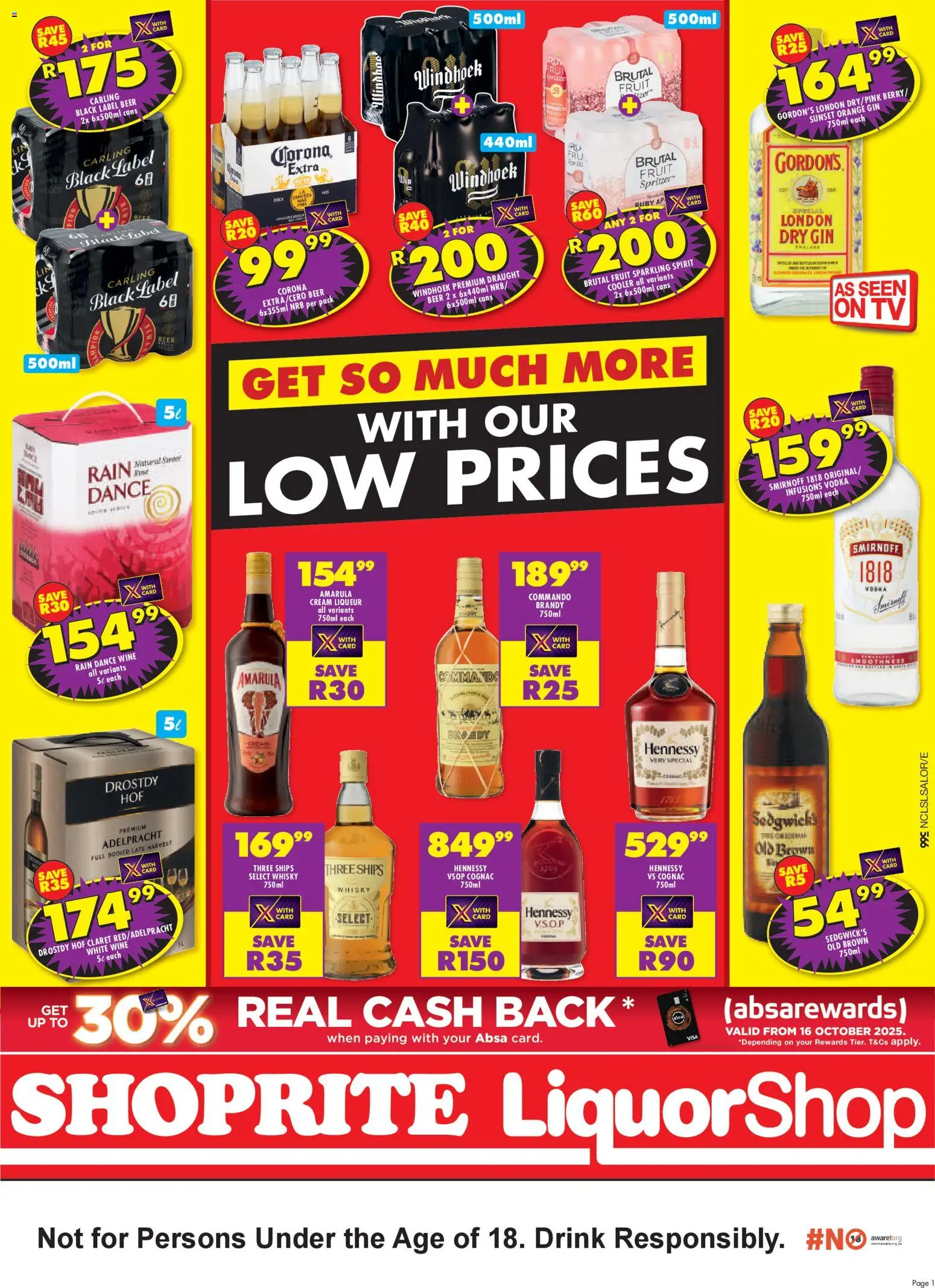 New Shoprite catalogue – valid from 24.02.2026 | Page: 1 | Products: Cooler, Beer, Vodka, Fruit