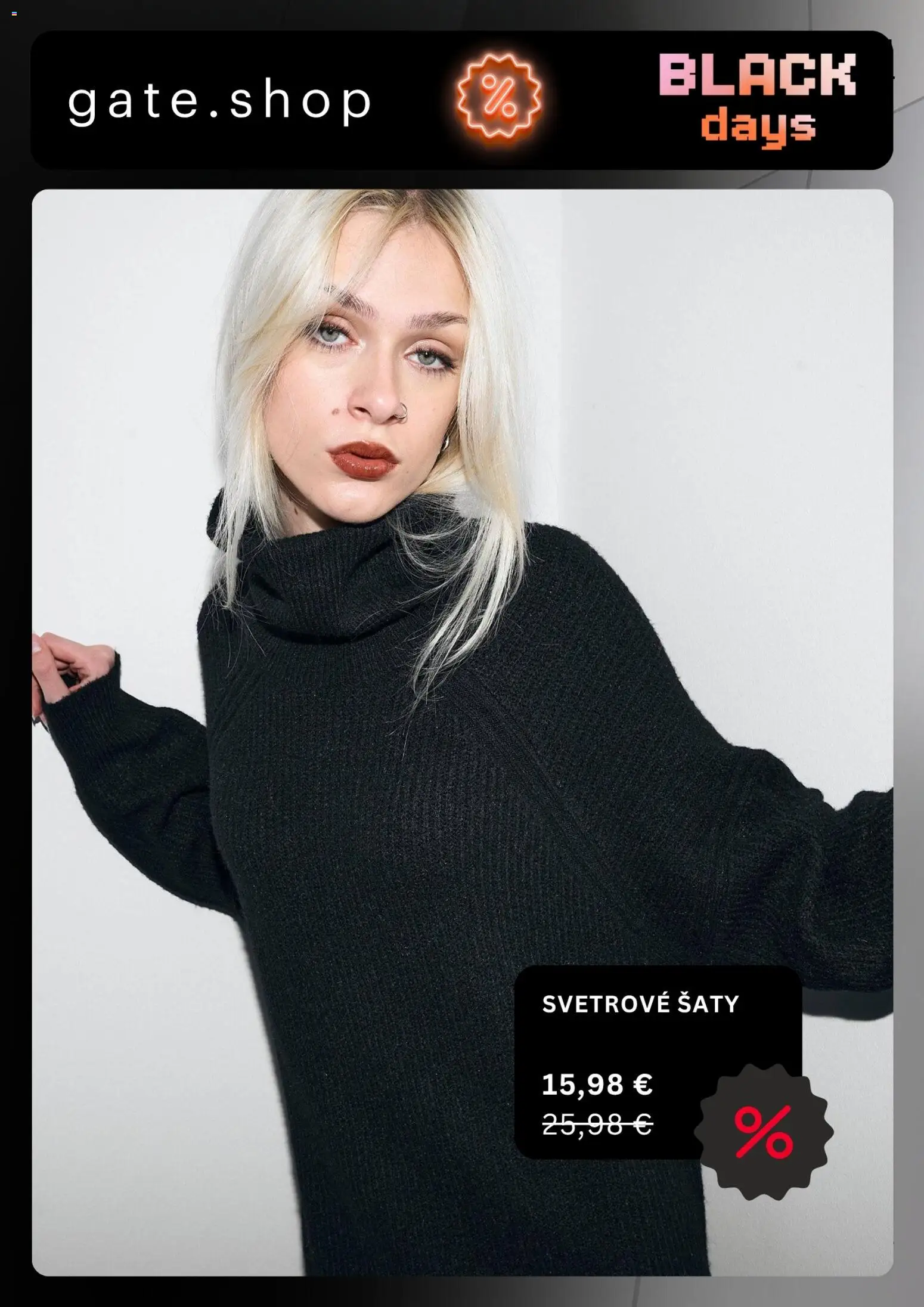 Nové GATE akcie – leták je platný od 07.11.2025 | Strana: 7 | Produkty: Šaty