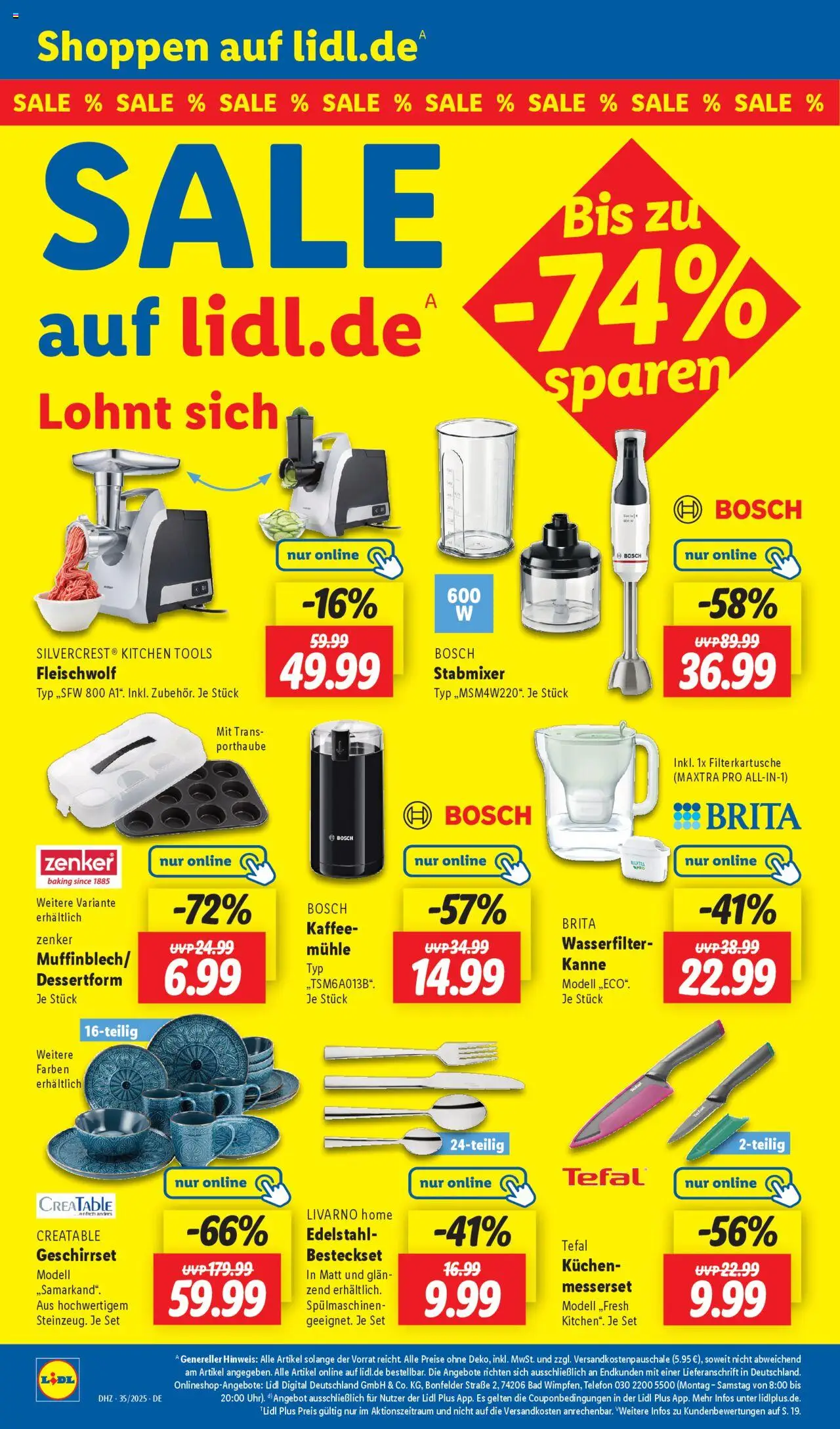 Lidl Prospekt Gedern	 - gültig ab dem 25.08.2025 | Seite: 6 | Produkte: Bosch, Kaffee, Kuchen, Telefon