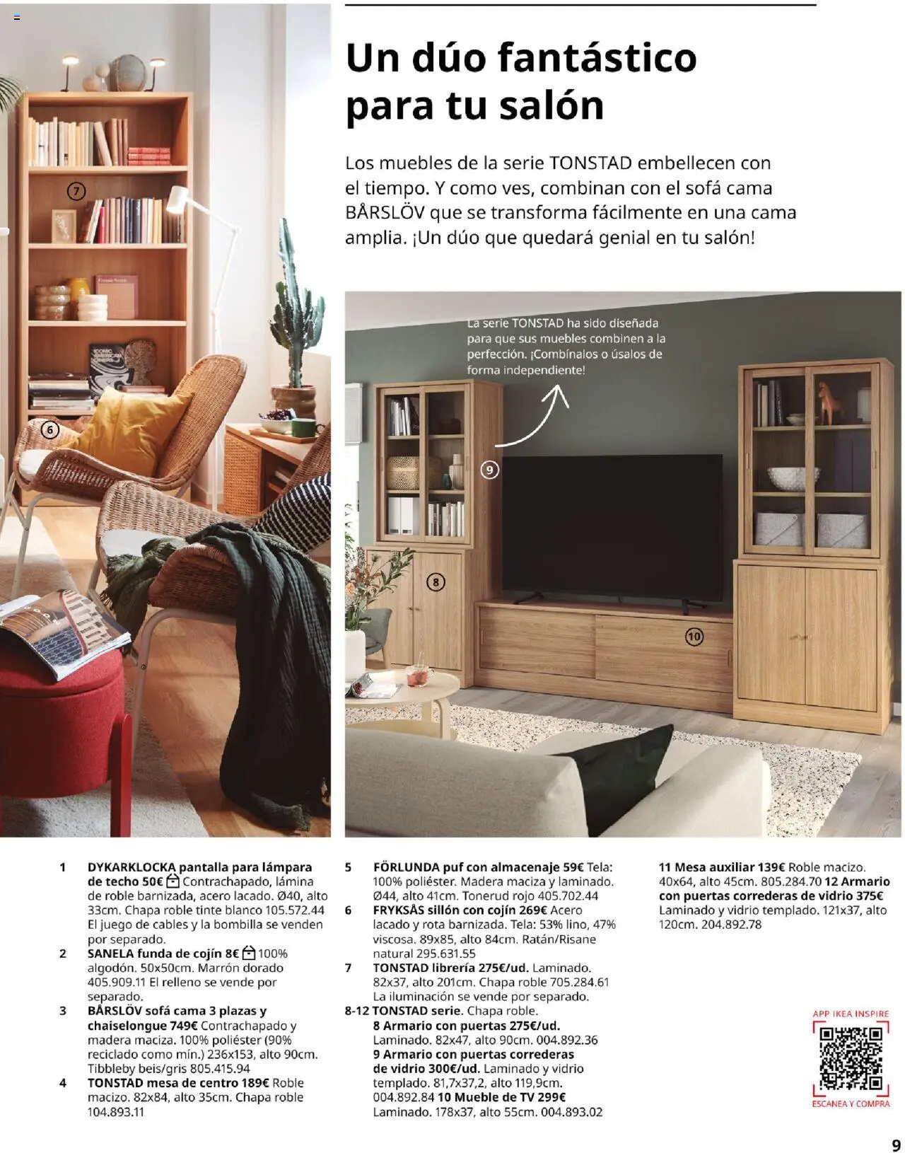 Catálogo IKEA Salones │ válido desde el 17.02.2025 | Página: 9 | Productos: Tinte, Bombilla, Funda de cojín, Armario