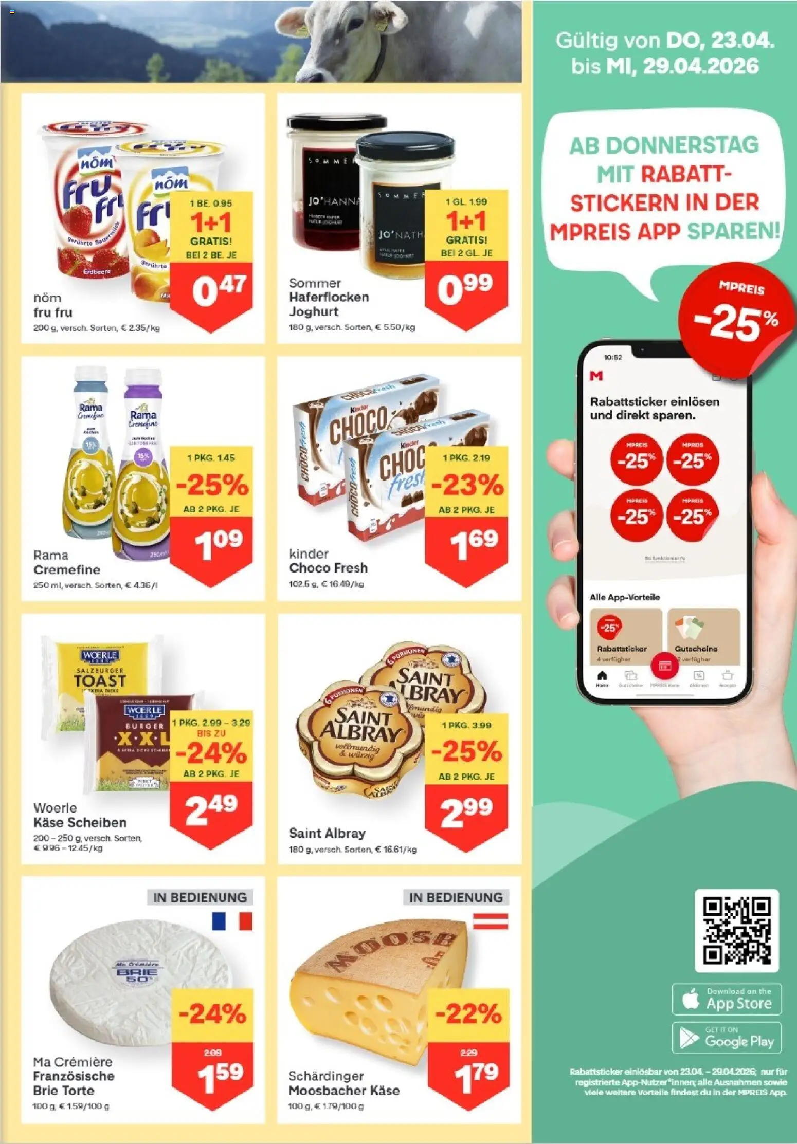 MPREIS Altenmarkt im Pongau gültig ab 23.04.2026 | Seite: 5 | Produkte: Käse, Joghurt