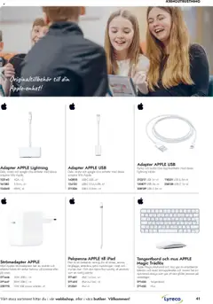 Lyreco - Den Digitala Skolan 2024 - Förhandsvisning av reklamblad från butik Lyreco aktuell från 01.07.2024 | Sida: 41 | Produkter: Äpple, Tangentbord, Adapter, USB