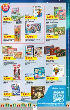 Pré-visualização Auchan - Preços tão baixos que arrepiam válido de 16.10.2025 | Página: 15 | Produtos: Jogos, Cadeiras, Top