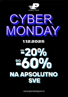 Planeta Sport Cyber Monday - pregled Planeta Sport kataloga - važi od 01.12.2025