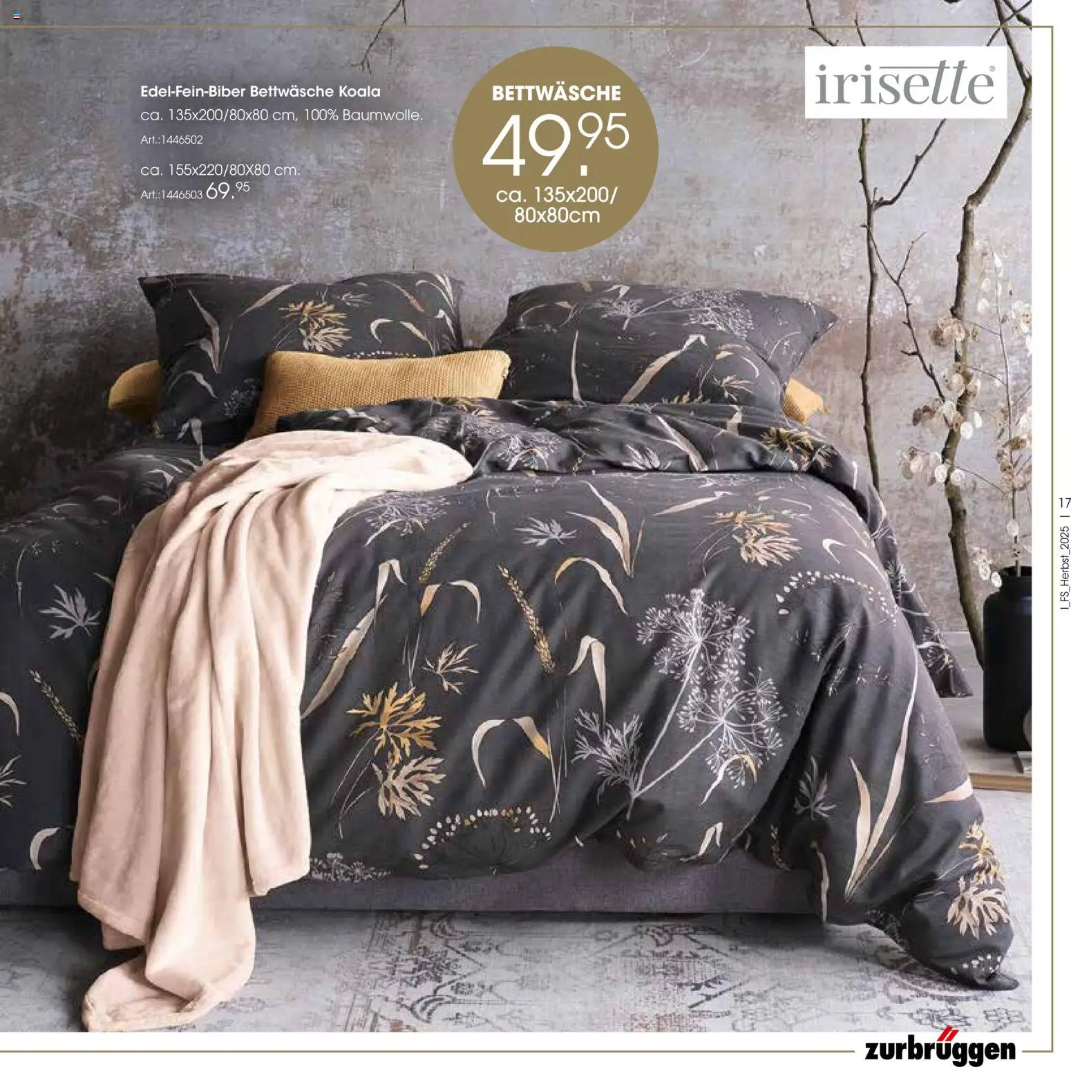 Zurbrüggen Trend-Journal Herbst – gültig ab 21.10.2025 | Seite: 17 | Produkte: Bettwäsche
