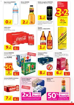 Vista previa Alcampo  HG Unico Mad válido desde el 07.04.2026 | Página: 30 | Productos: Cerveza, Ρούτερ, Agua mineral, Σπανάκι