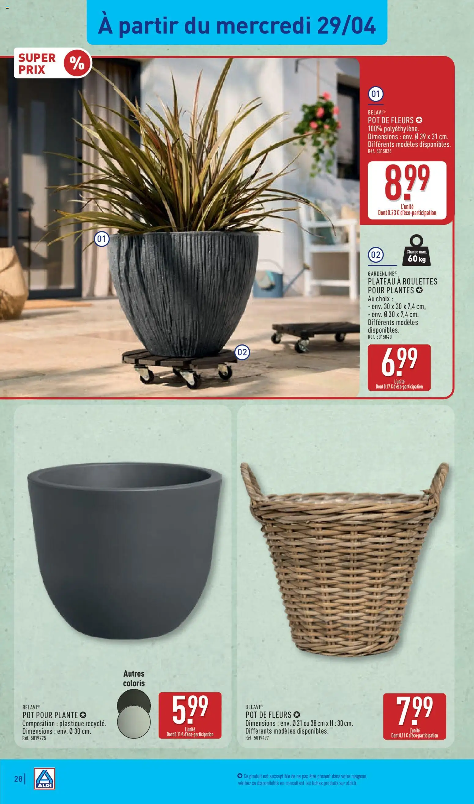 {H1} | Page: 30 | Produits: Plateau, Plantes, Pot de fleurs