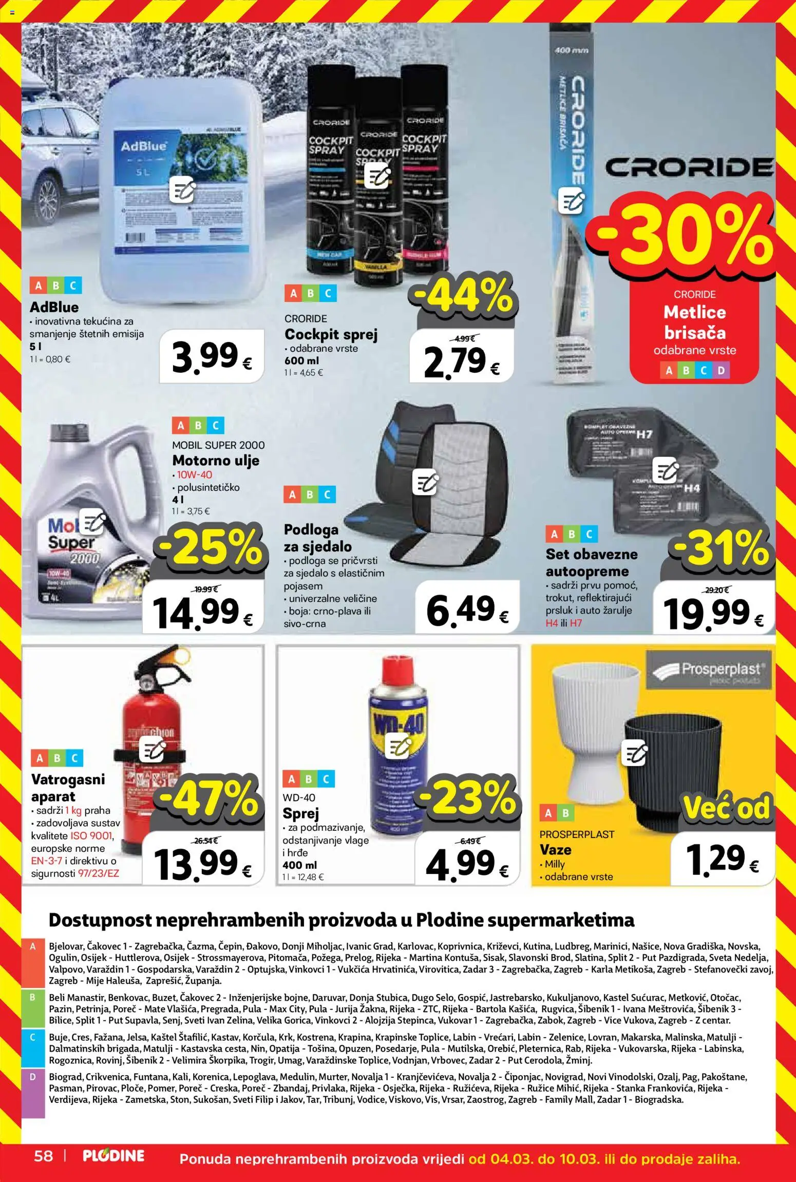 Plodine katalog | vrijedi od 04.03.2026 | Stranica: 58 | Proizvodi: Motorno ulje, Ulje, Prsluk, Žarulje