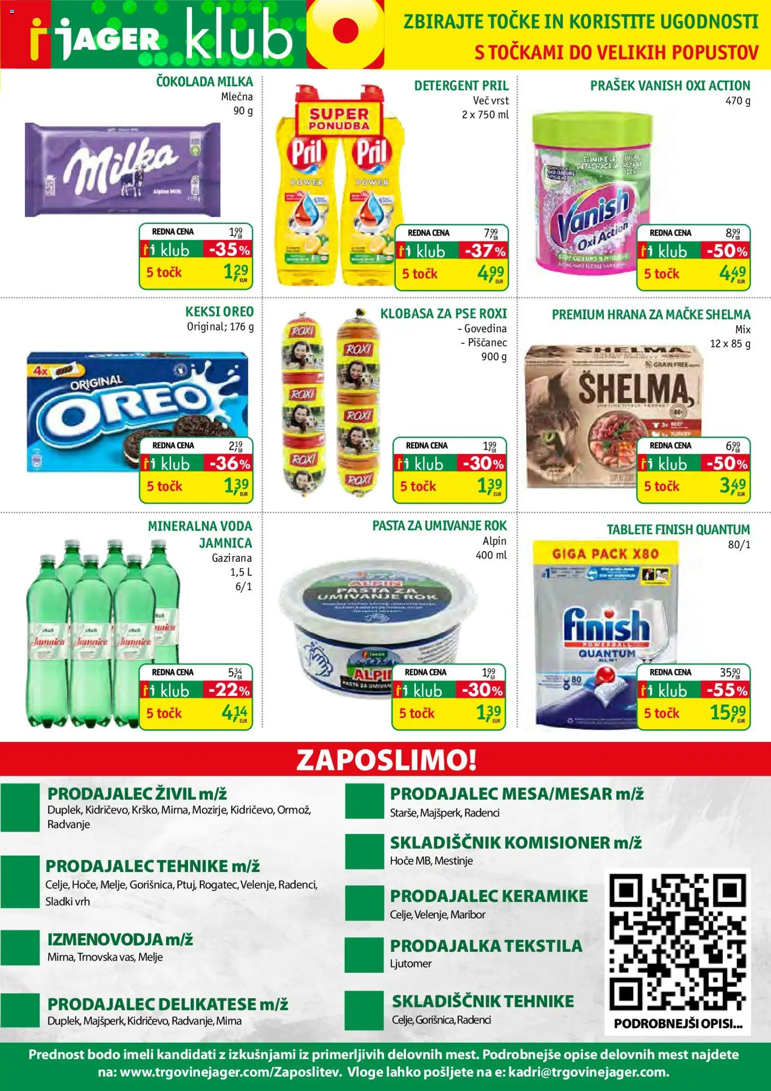Novi Jager katalog ponudbe – veljaven od 08.04.2026 | Stran: 13 | Izdelki: Hrana za mačke, Prašek, Mineralna voda, Detergent