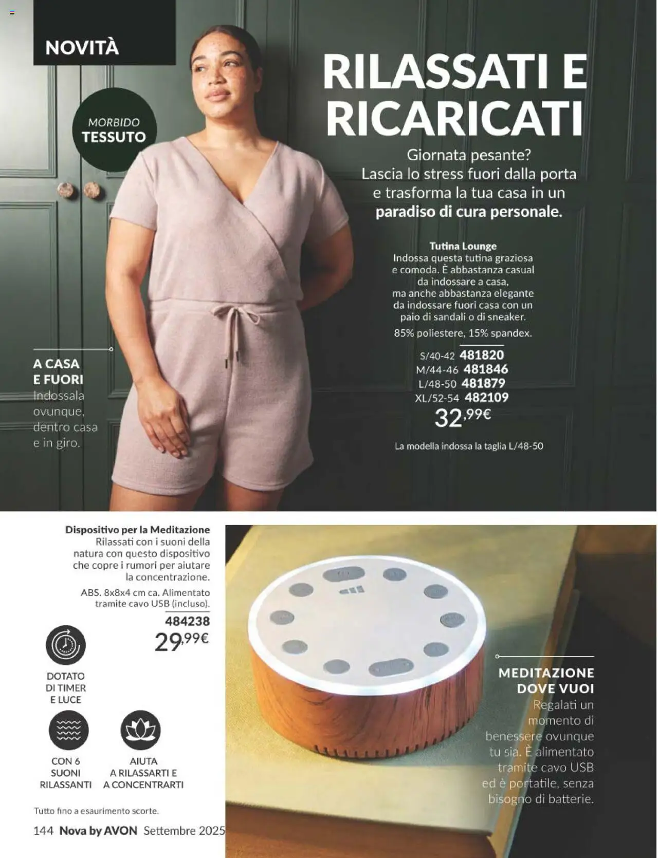 Volantino Avon del 01.09.2025 | Pagina: 144 | Prodotti: Sandali, Tutina, Cavo, USB