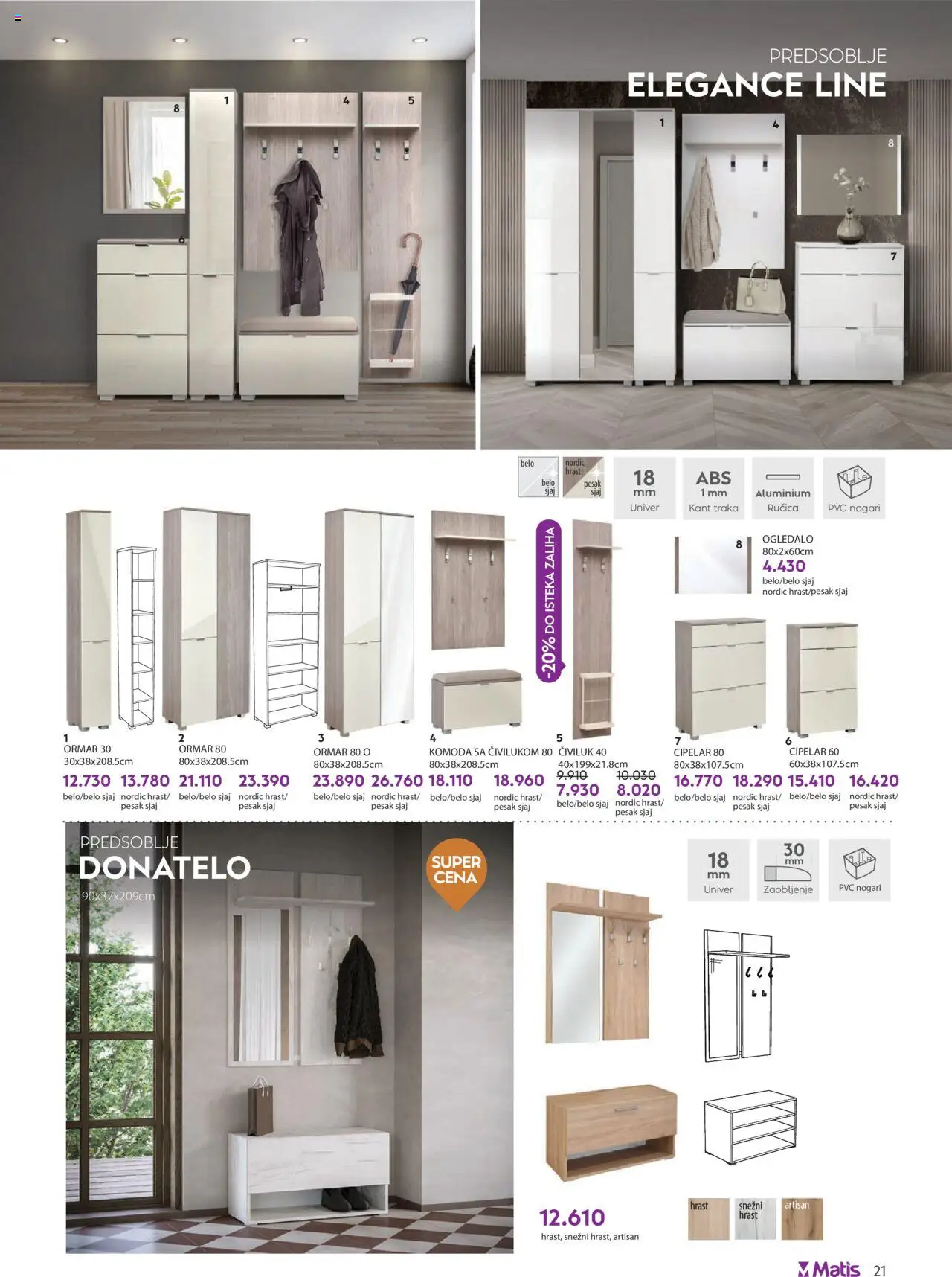 Matis katalog - važi od 01.08.2025 | Strana: 21 | Proizvode: Komoda, Ormar, Ogledalo, Civiluk