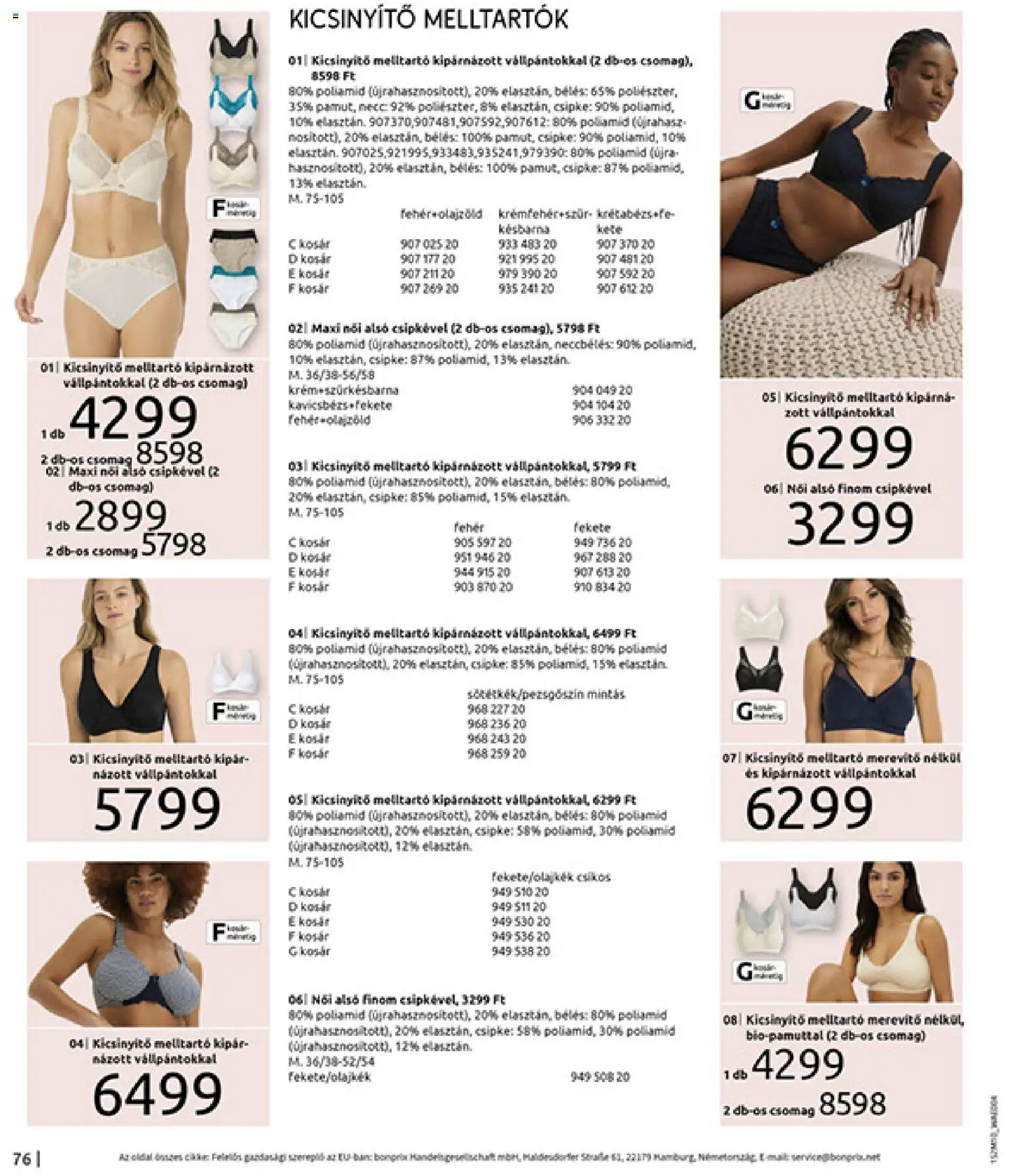 Bonprix akciós ujság - amely érvényes a következő dátumtól: 24.11.2025 | Oldal: 78 | Termékek: Női alsó, Kosár, Melltartó