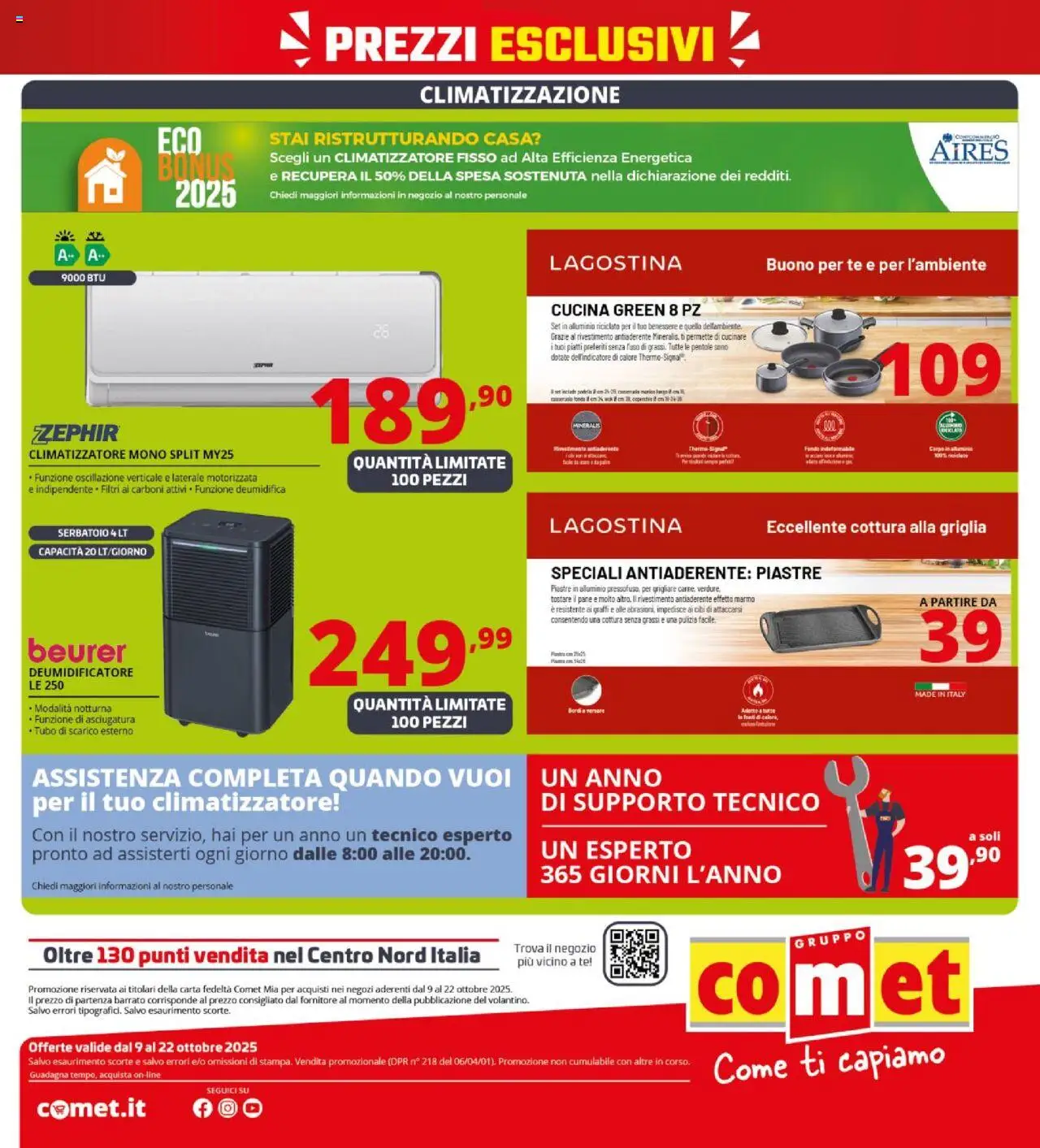Volantino Comet del 09.10.2025 | Pagina: 47 | Prodotti: Climatizzatore, Deumidificatore, Tè, Alluminio