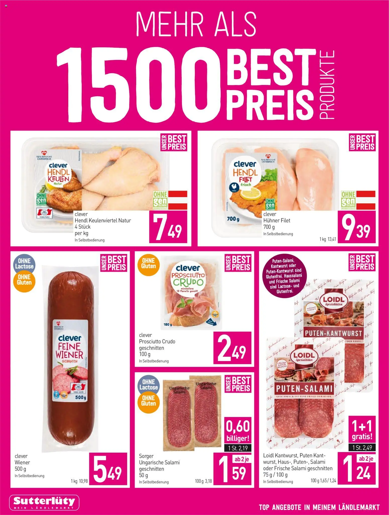 Sutterlüty Flugblatt gültig ab 29.01.2026 | Seite: 2 | Produkte: Salami, Fisch