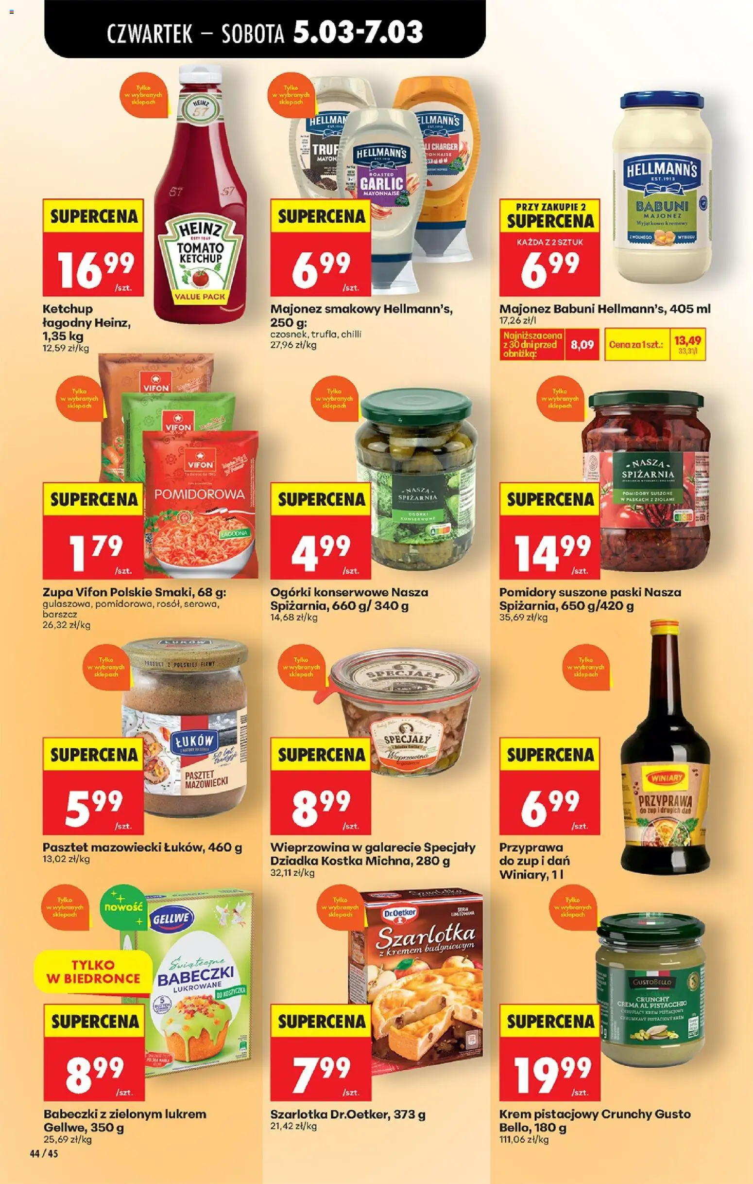 Biedronka Polsko leták - Codziennie niskie ceny od 05.03.2026 | Strana: 56 | Produkty: Krém, Hellmann's, Crema