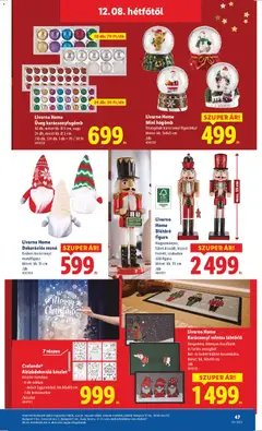 Livarno Home Üveg karácsonyfagömb, 10 db, méret kb. Ø 5 cm, vagy 24 db, méret kb. Ø 2 cm /10 db; /24 db; 1 db = 70 / 30 Ft - amely érvényes a következő dátumtól: 04.12.2025 | Oldal: 47