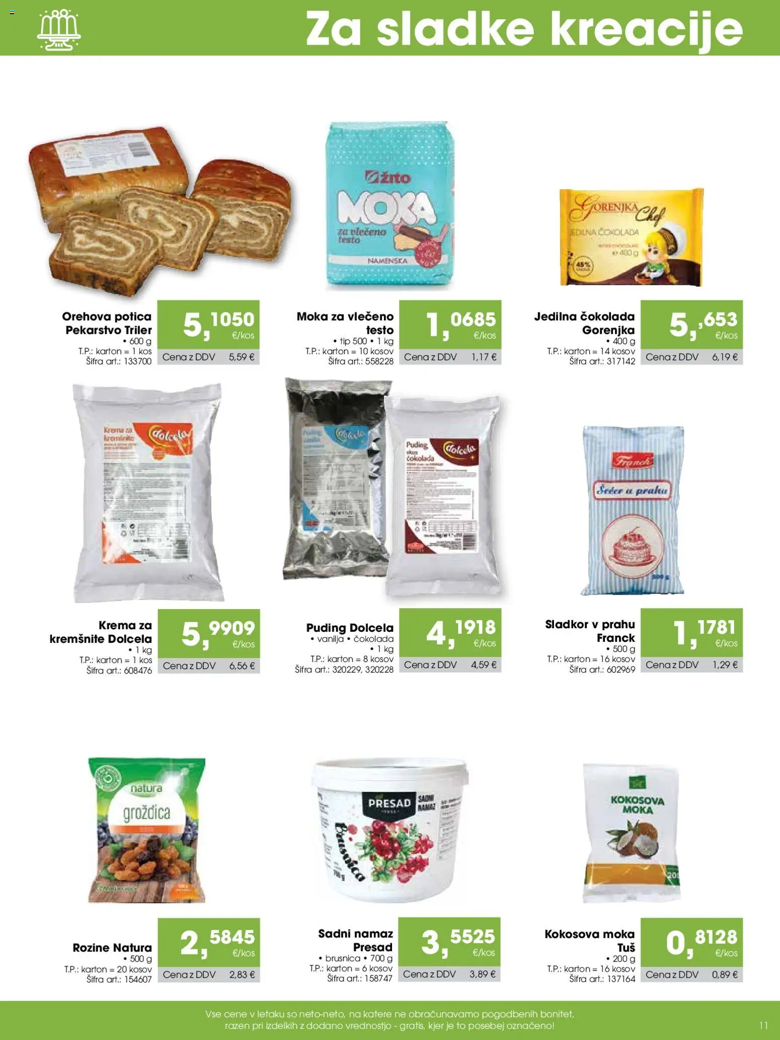 Novi Tuš katalog ponudbe – veljaven od 07.12.2025 | Stran: 11 | Izdelki: Puding, Namaz, Krema, Cokolada