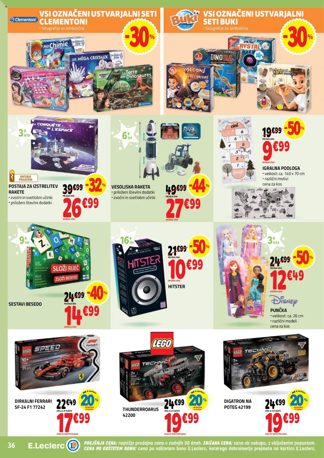 Novi E.leclerc katalog ponudbe – veljaven od 17.09.2025 | Stran: 36 | Izdelki: Baterije, Kos, Podloga
