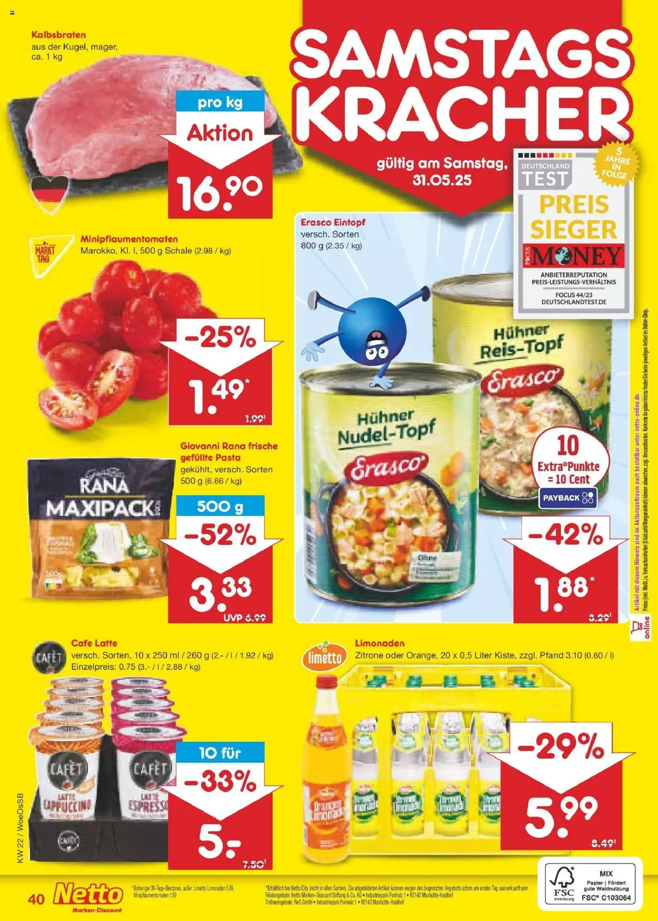 Netto Marken-Discount prospekt Gemmingen	 - gültig ab dem 26.05.2025 | Seite: 62 | Produkte: Zitrone, Pasta, Erasco