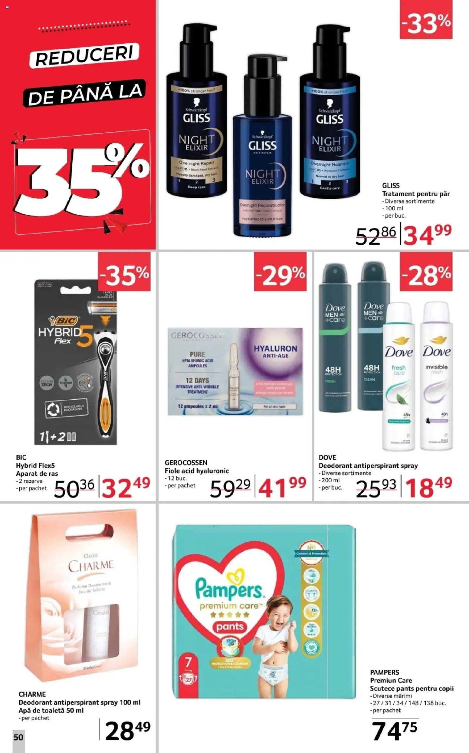 Noul catalog Selgros – valabil de la 12.12.2025 | Pagină: 50 | Produse: Elixir, Aparat De Ras, Deodorant, Apă