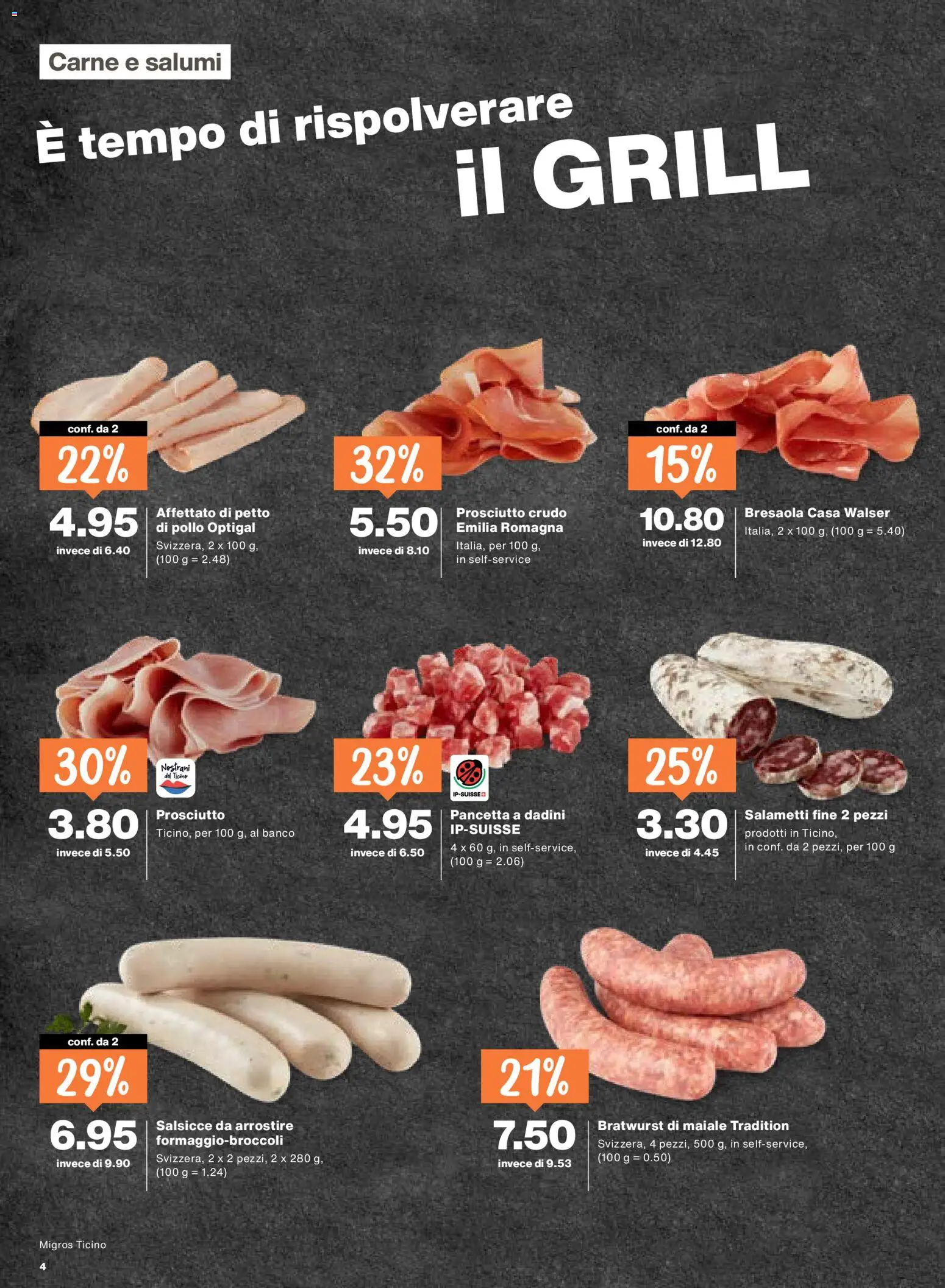 Migros aktionen IT – gültig ab 02.04.2026 | Seite: 4 | Produkte: Grill