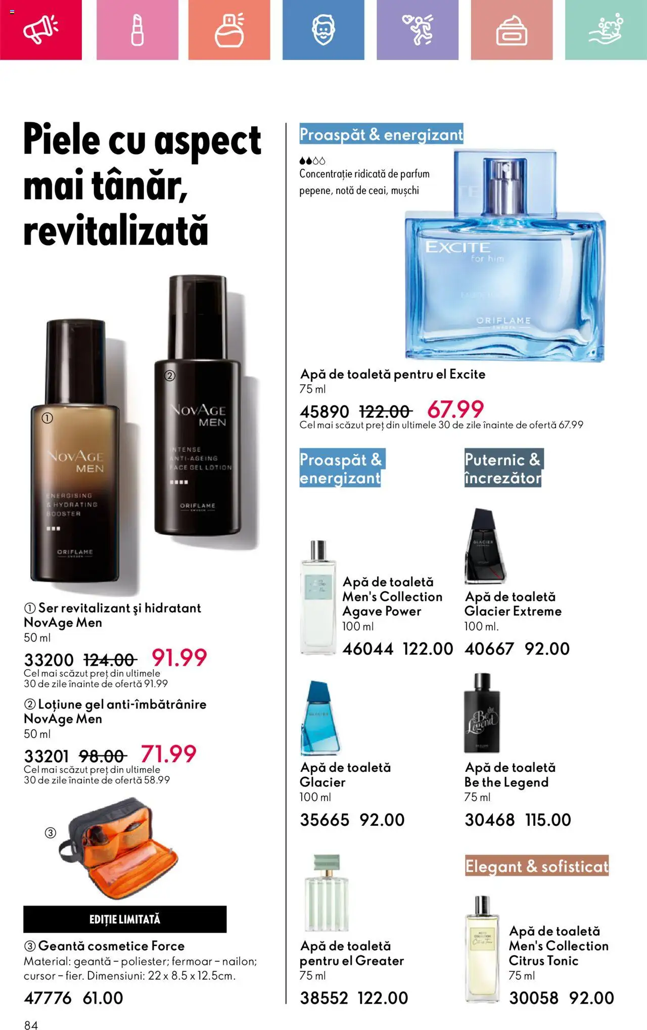 Oriflame catalog 10 2025 – valabil de la 06.07.2025 | Pagină: 84 | Produse: Geantă, Toaletă, Parfum, Apă