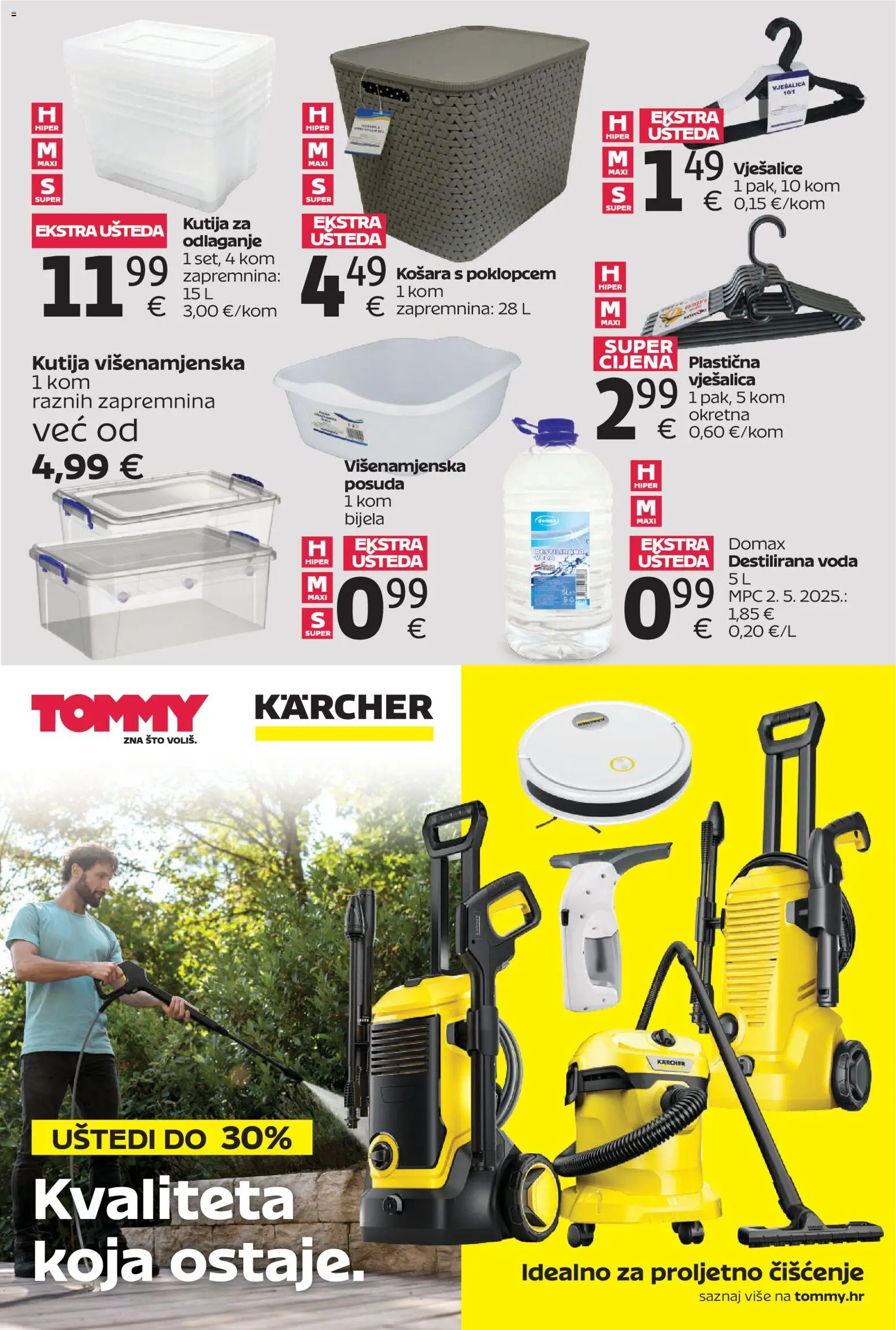 Tommy katalog | vrijedi od 13.04.2026 | Stranica: 13 | Proizvodi: Kutija, Košara, Destilirana voda, Voda
