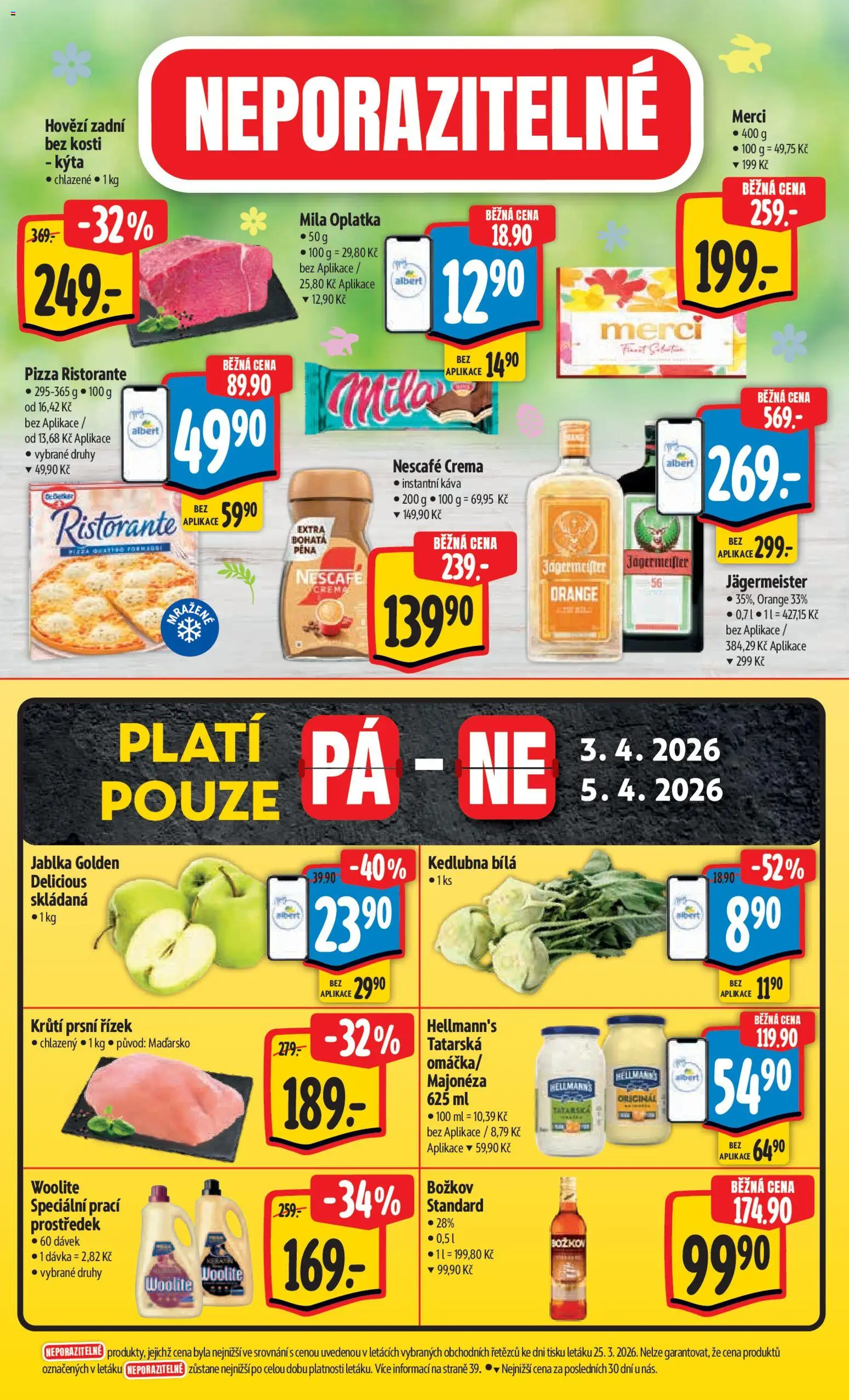 Albert leták - Hypermarket od 01.04.2026 | Strana: 9 | Produkty: Pizza, Jablka, Merci, Crema