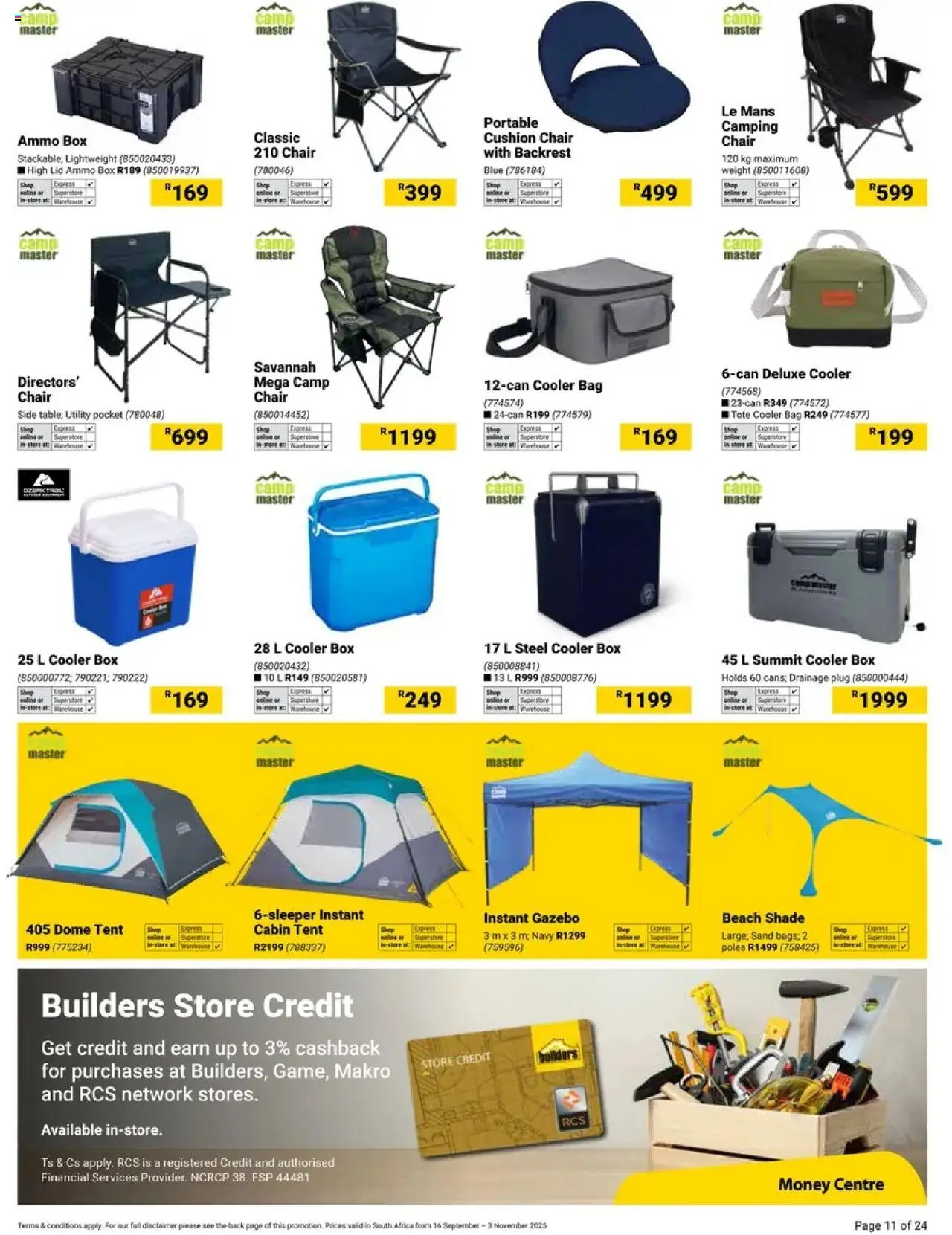 New Builders catalogue – valid from 16.09.2025 | Page: 11 | Products: Bag, Utility, Chair, Box